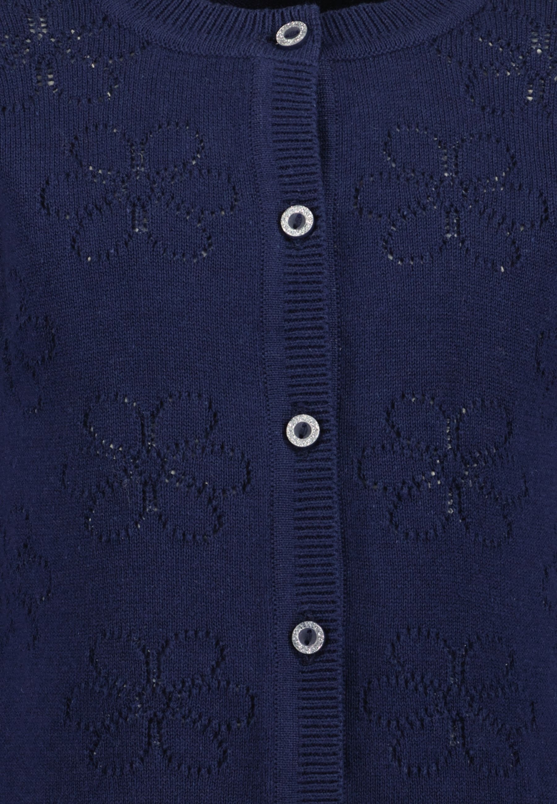 Blue Seven Cardigan, in Basic-Form mit tollem Blüten-Jacquard