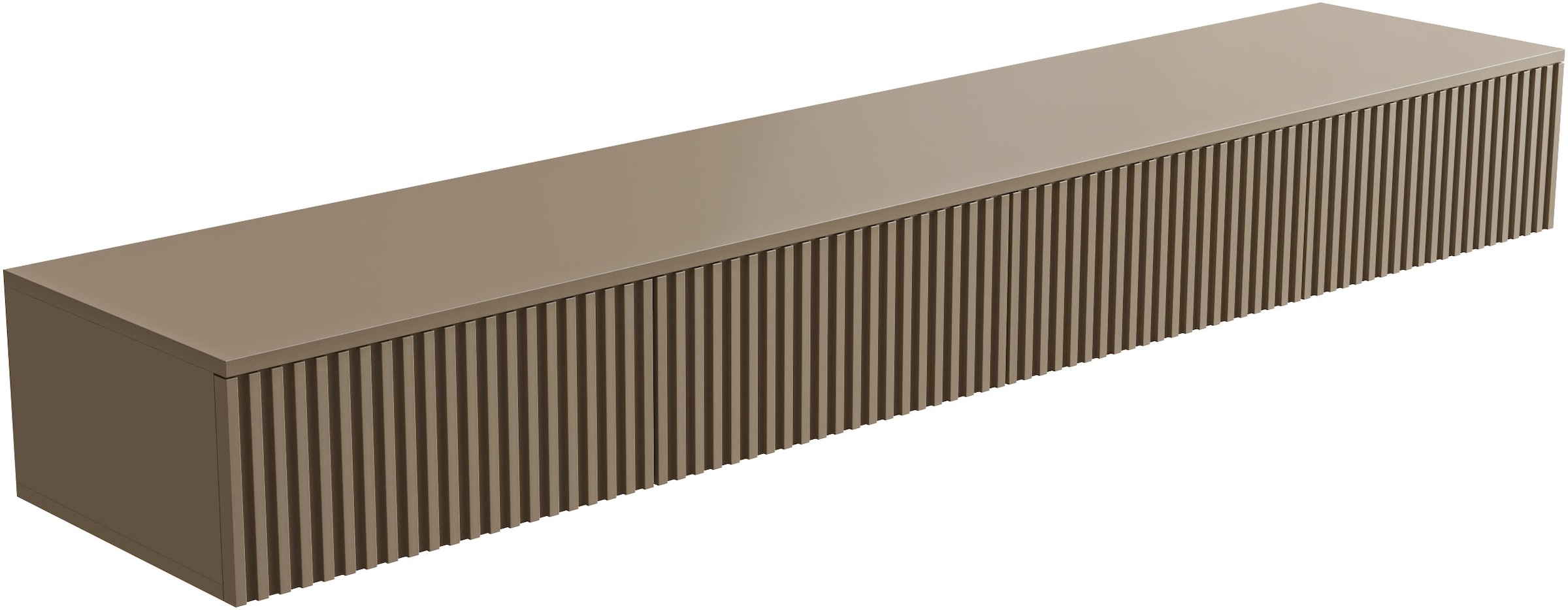 HBZ Lowboard »Lowboard Lanai, hängend, mit moderner Rillenoptik« 1 Stk. tlg. Breite 200cm, Melaminbeschichtung, Push-to-Open