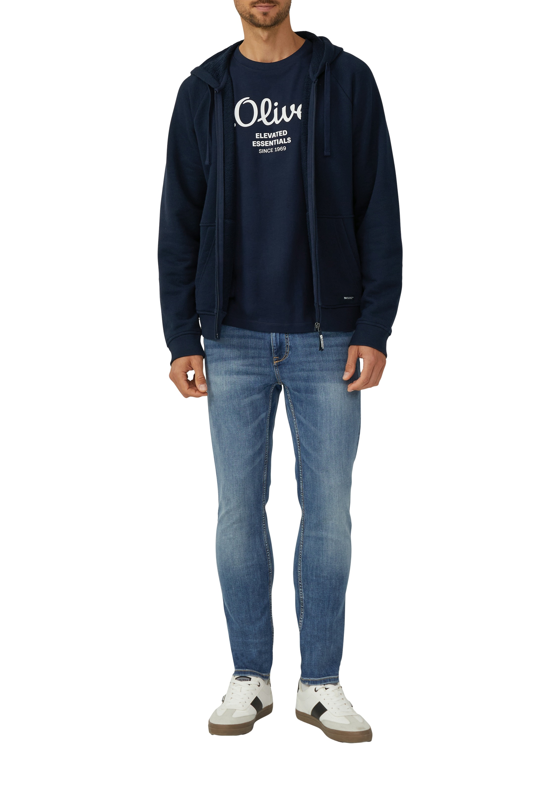 s.Oliver T-Shirt, (2 tlg.), mit großen Logo-Print, im 2er Pack