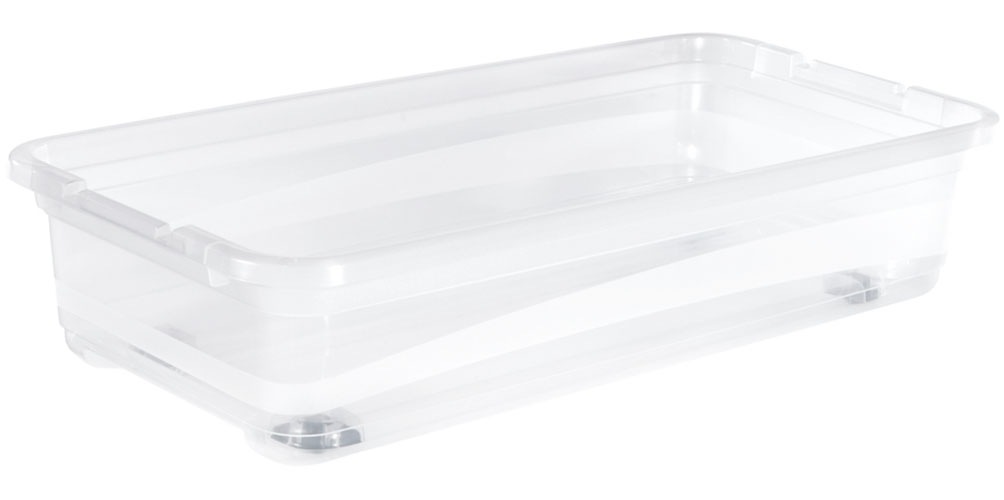 keeeper Aufbewahrungsbox »Konrad, Box mit Rollen, 2er Set, 33 L, 79,5 x 39,5 x 18 cm« durch Clips verschließbar, Griffe und Rollen am Boden