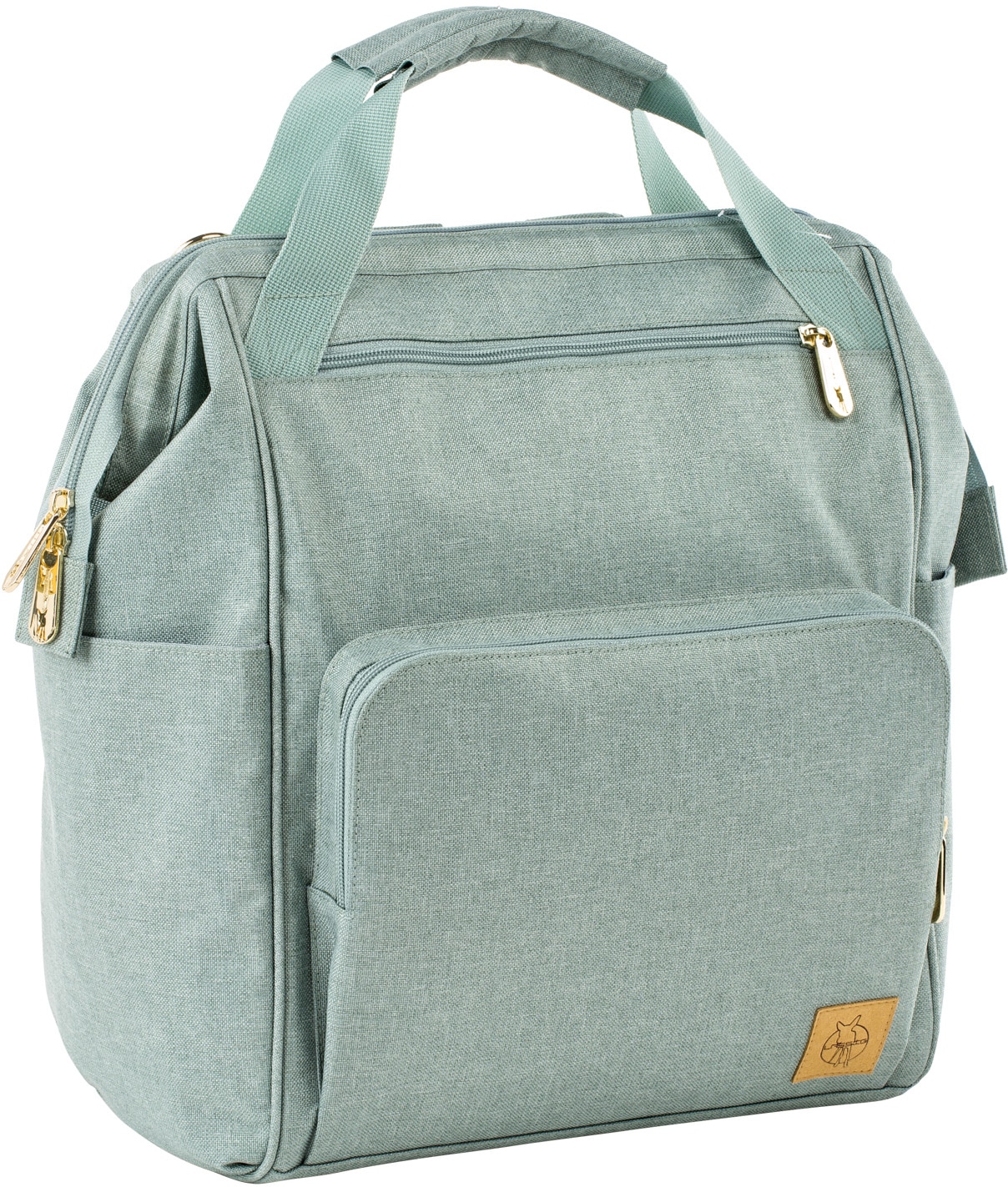 LÄSSIG Wickelrucksack »Glam, Goldie, Backpack mint«, PETA-approved vegan