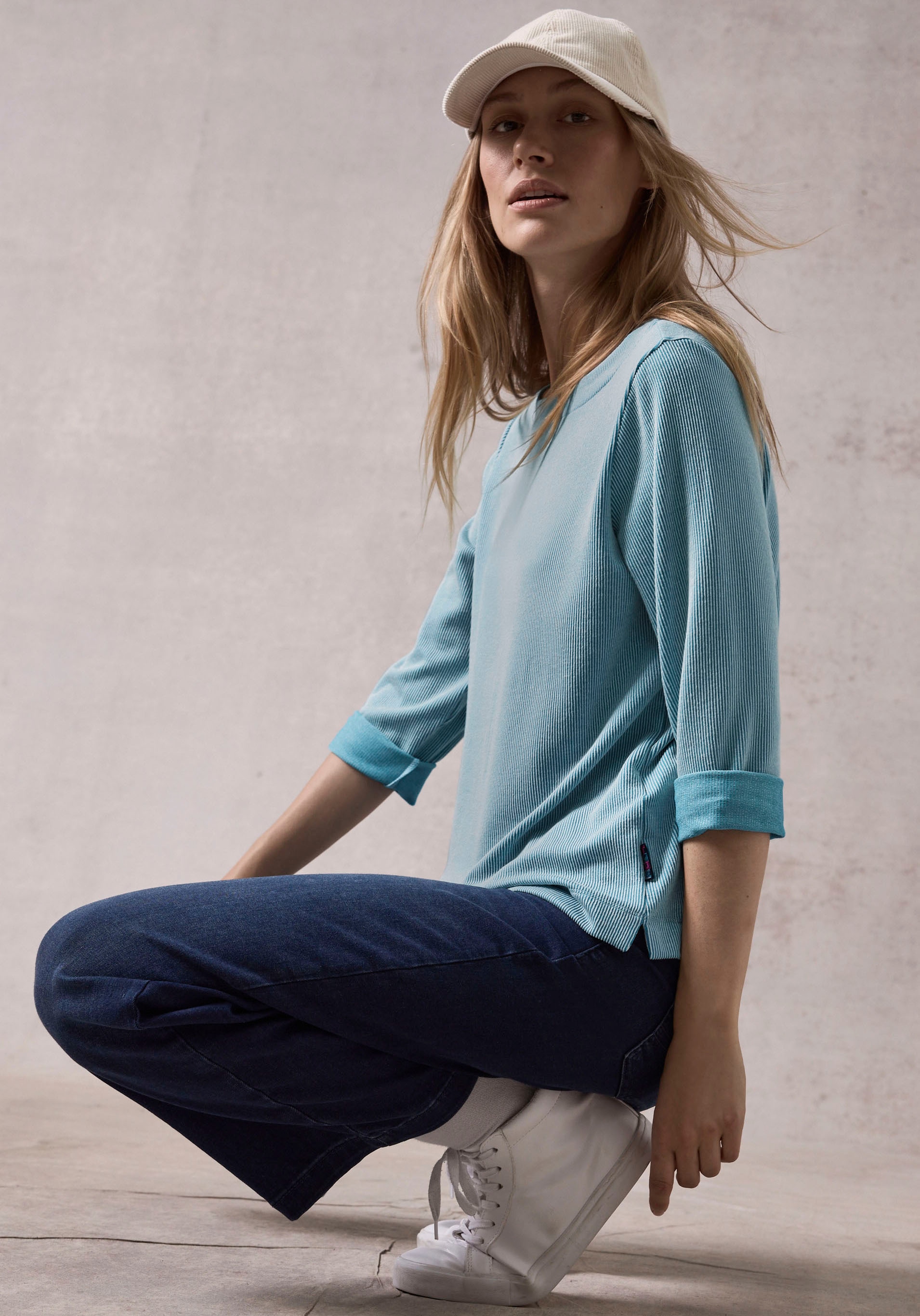 Cecil 3/4-Arm-Shirt, in Zwei-Ton-Optik