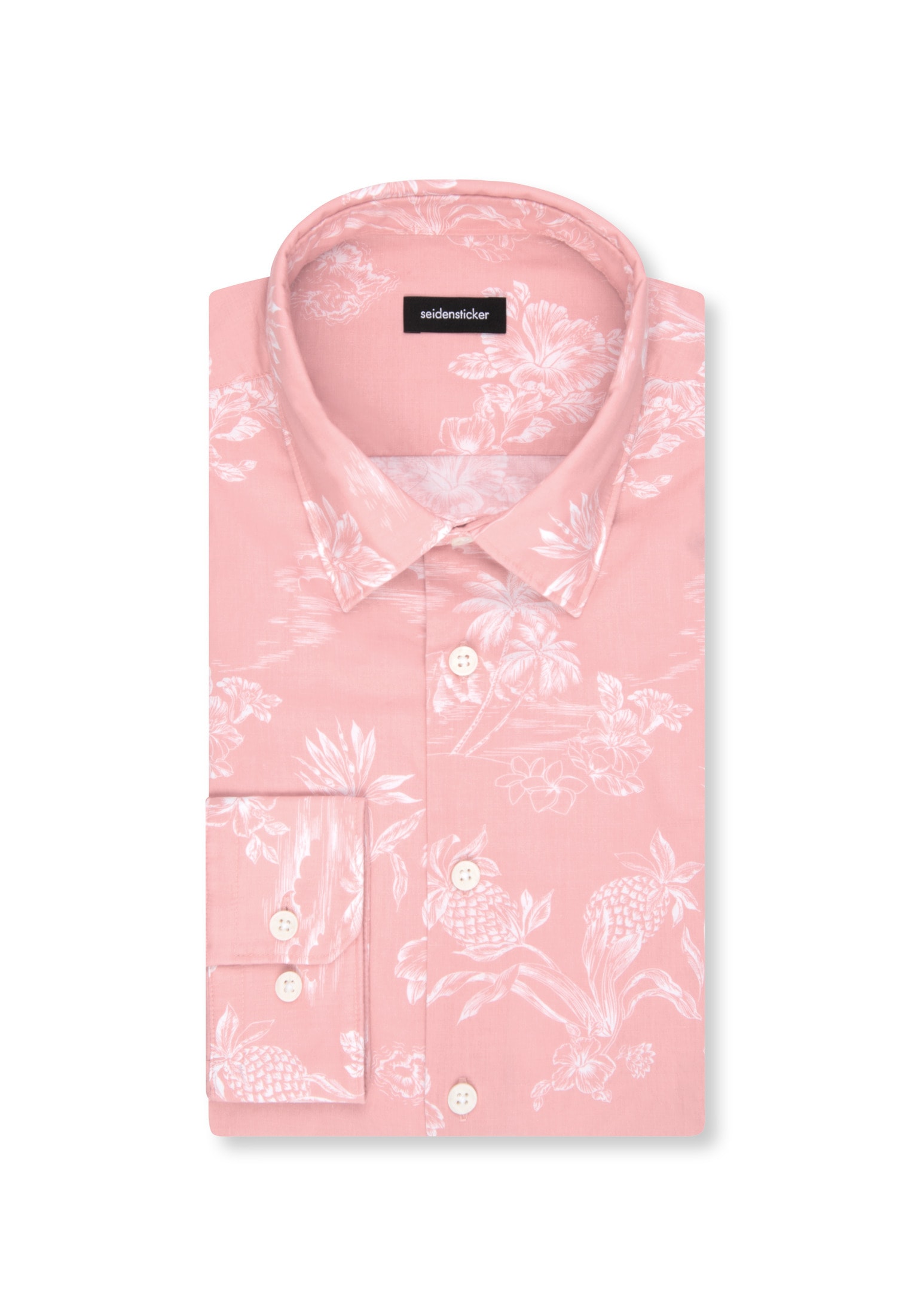 seidensticker Businesshemd »Schwarze Rose« Regular 1/1 Kentkragen Floral