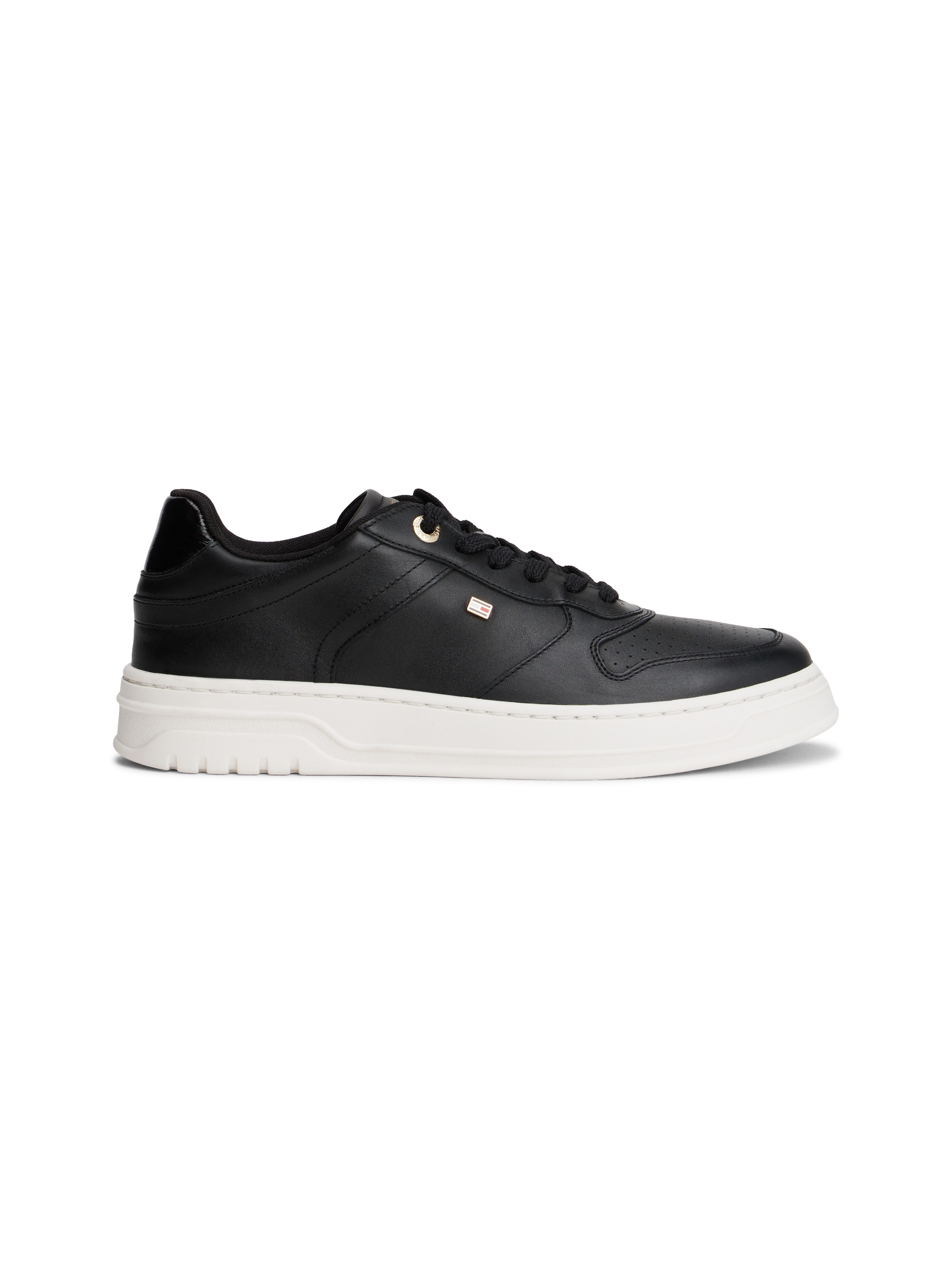 Tommy Hilfiger Plateausneaker »TH SPORTY CUPSOLE LEATHER«  , Freizeitschuh, Halbschuh, Schnürschuh mit seitlichem Logo