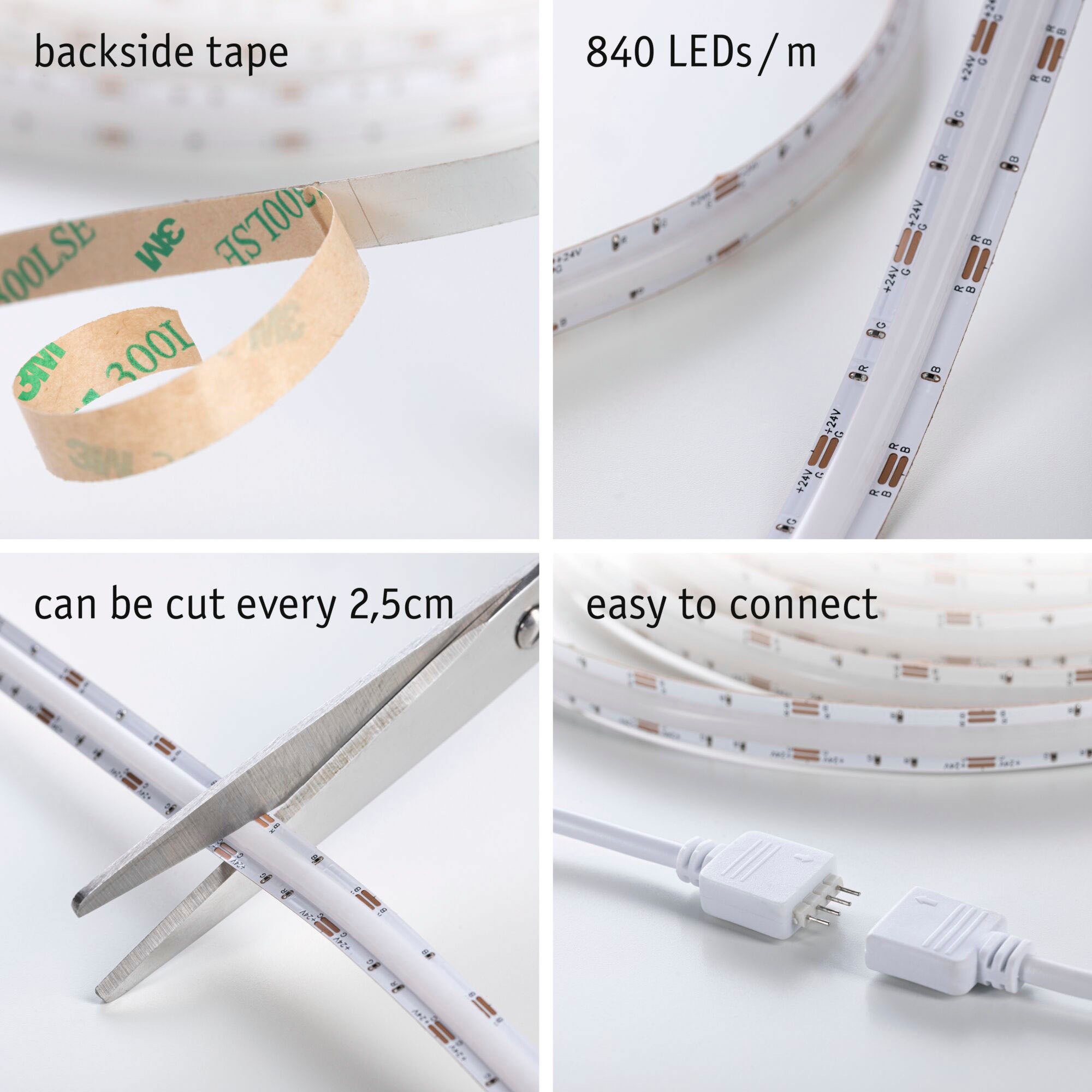 Paulmann LED-Streifen »SimpLED Full-Line COB Basisset 3m 22W RGB 990lm«, 1 St.-flammig