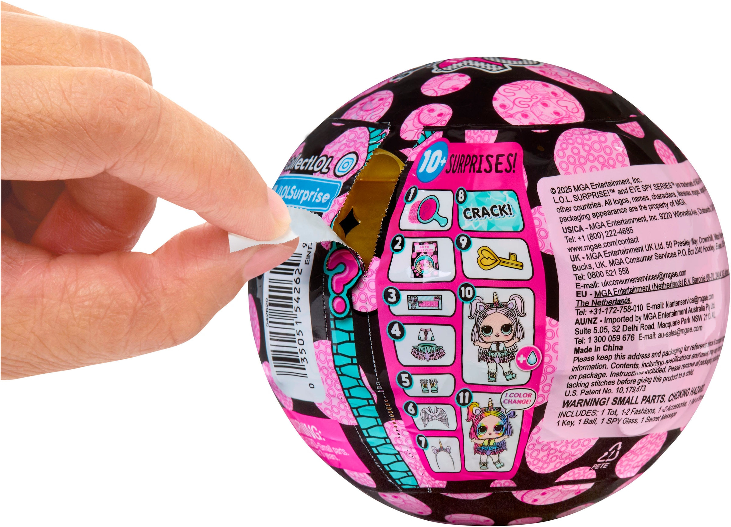L.O.L. SURPRISE! Anziehpuppe »L.O.L. Surprise Eye Spy Tots«, mit magischem Farbwechsel; Lieferung erfolgt sortiert