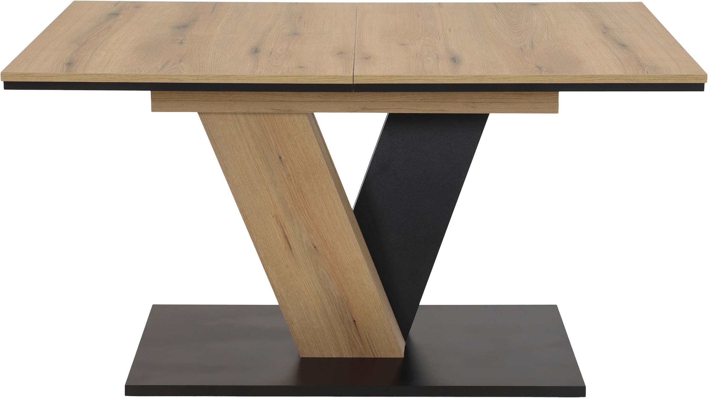 OTTO home »"Altona", Esstisch ausziehbar plus 6 Stühle, TOPSELLER!« Esstisch ausziehbar 140 - 180 cm, 6 Freischwinger, 7 tlg. tlg. Säulentisch 140-180x90 cm, Stuhl mit Federkorb, 140 kg belastbar