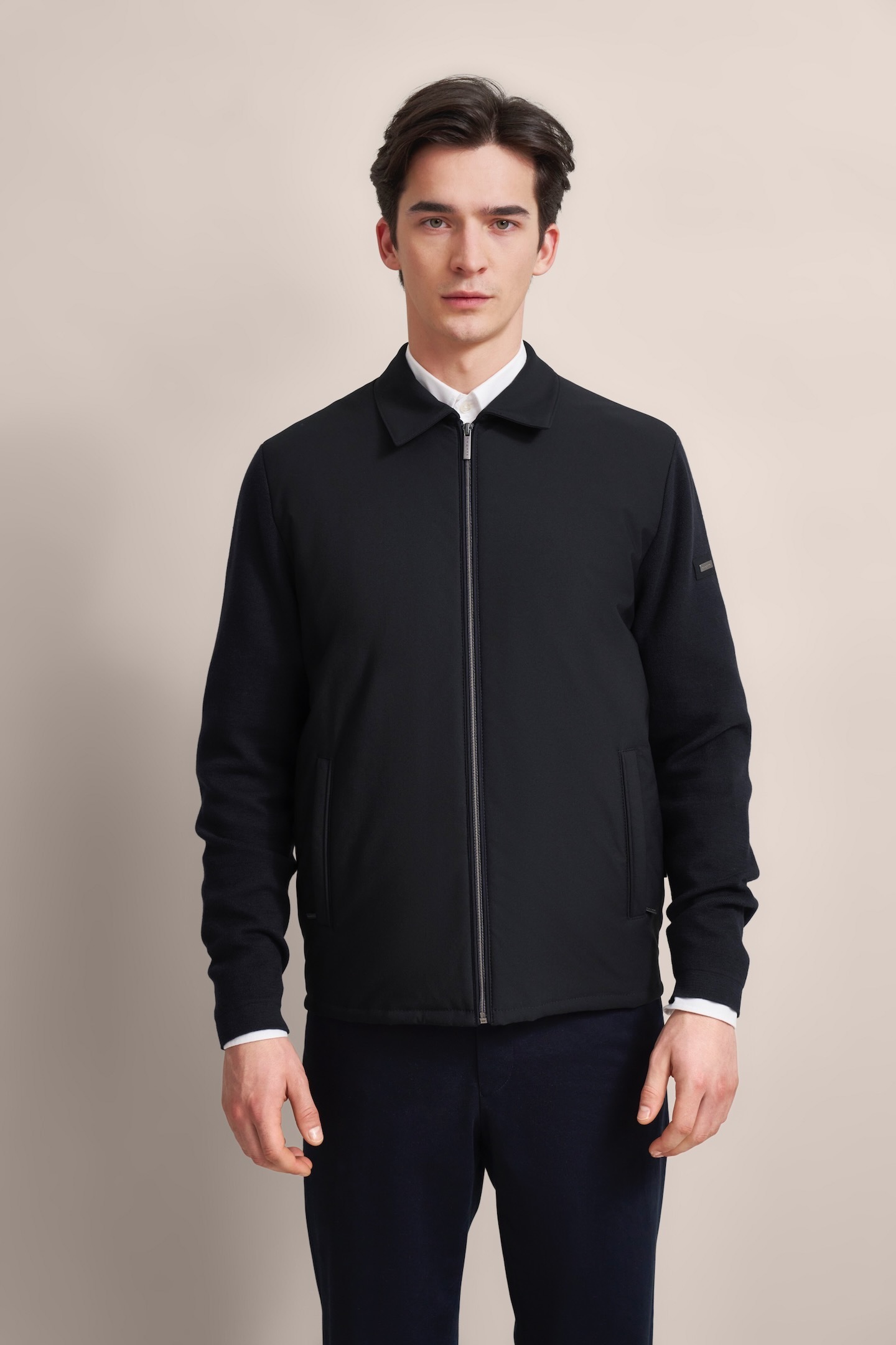 bugatti Strickjacke, mit Polokragen