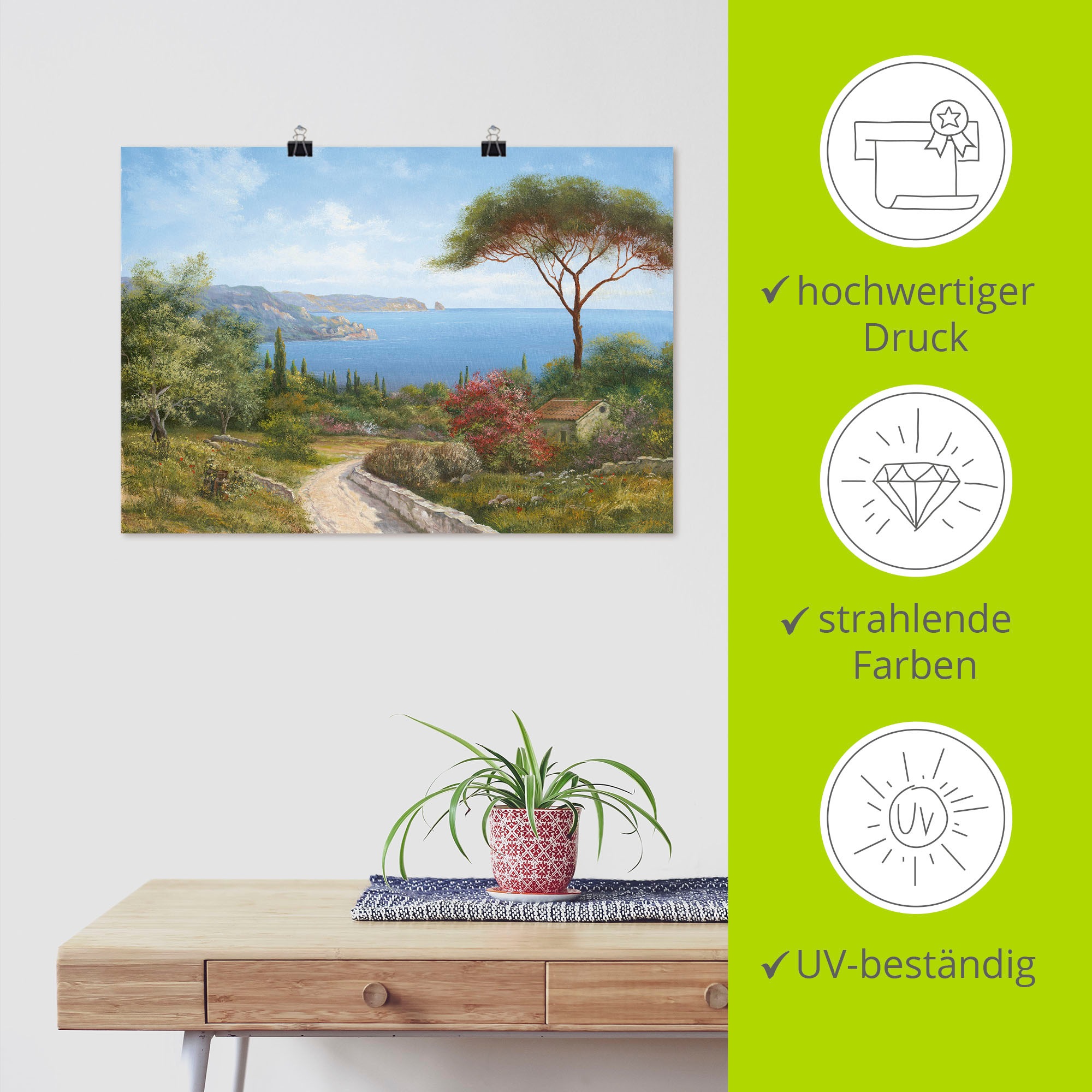 Artland Wandbild »Haus am Meer« Gewässer 1 Stk. tlg. als Leinwandbild, Poster, Wandaufkleber in verschied. Größen