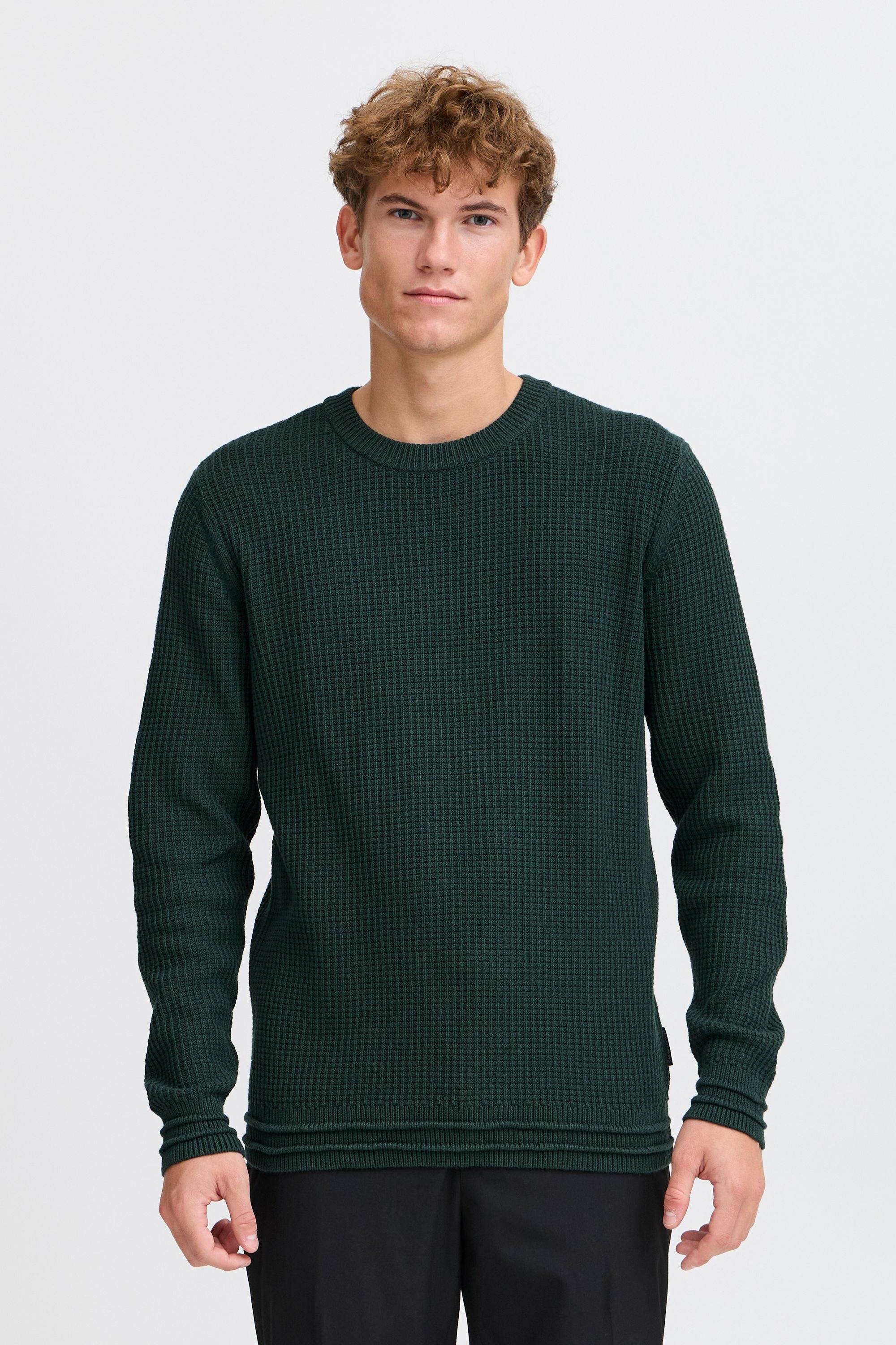 Casual Friday Strickfleece-Pullover »Strickpullover CFKARL crew neck structured knit«