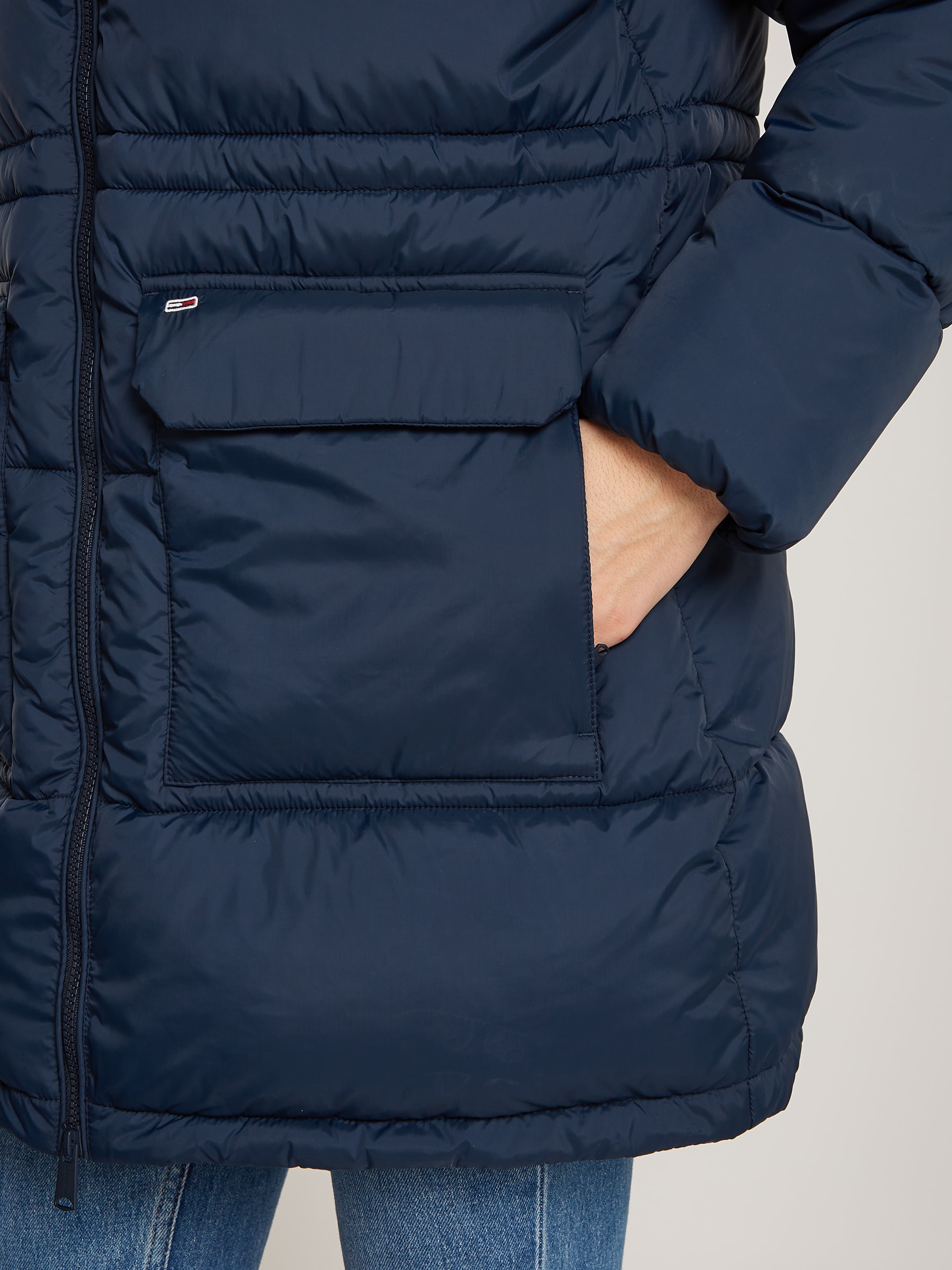 Tommy Jeans Steppjacke »TJW MIDI ASPEN PUFFER«, mit Logostickerei