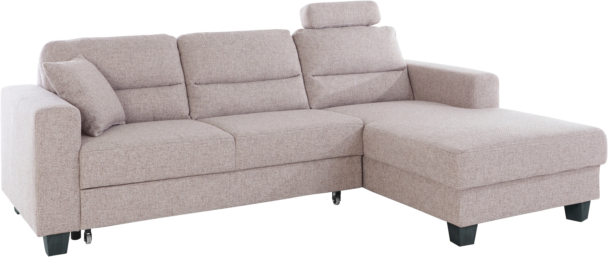 TRENDMANUFAKTUR Ecksofa »Chamber, zeitlos und modern, hoher Sitzkomfort, L-Form«, wahlweise mit Schlaffunktion