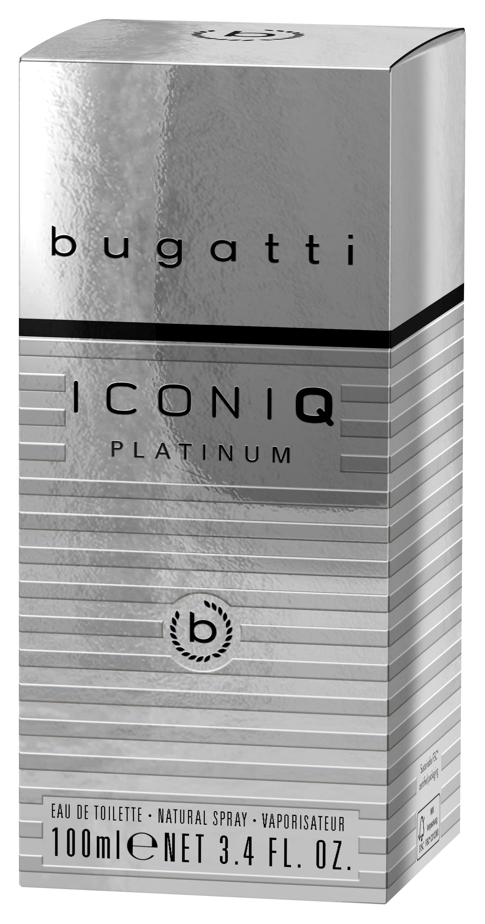 bugatti Eau de Toilette »bugatti ICONIQ PLATINUM for him EdT 100ml«