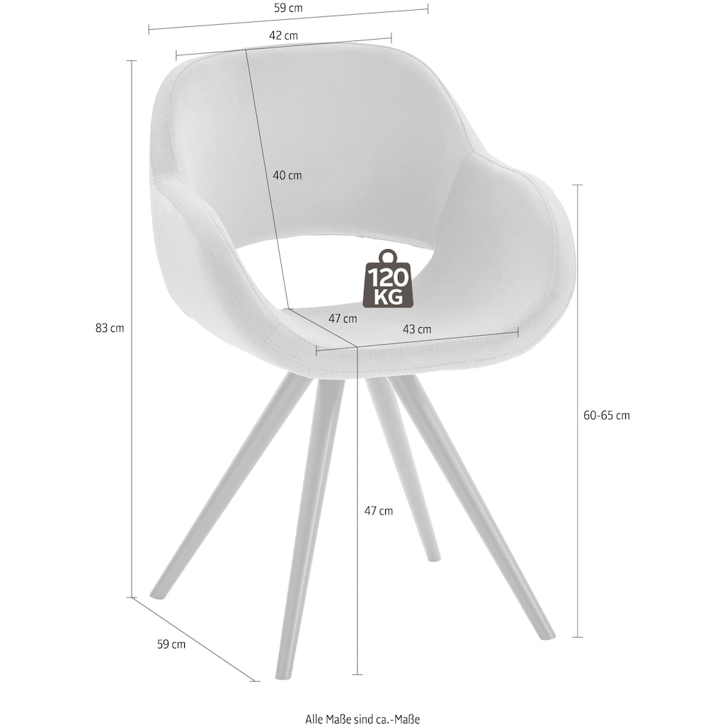 INOSIGN Armlehnstuhl »Aurora«, (Set), 2 St., Microfaser