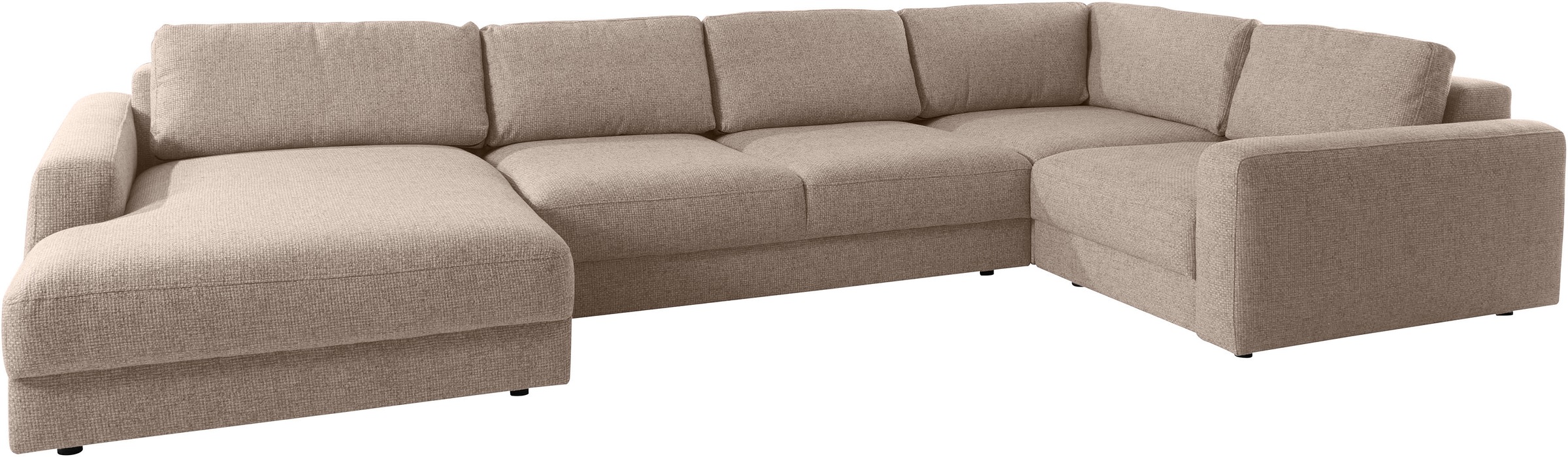 Places of Style Wohnlandschaft »Bloomfield, U-Form«, mit extra tiefer Sitzfläche, wahlweise mit Sitztiefenverstellung