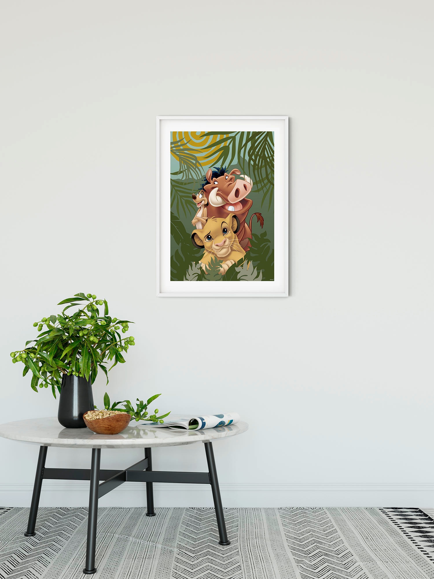 Komar Bild »Lion King Carefree Trio«, Disney, (1 St.), Wandbild zur Dekoration im Kinderzimmer - ohne Rahmen