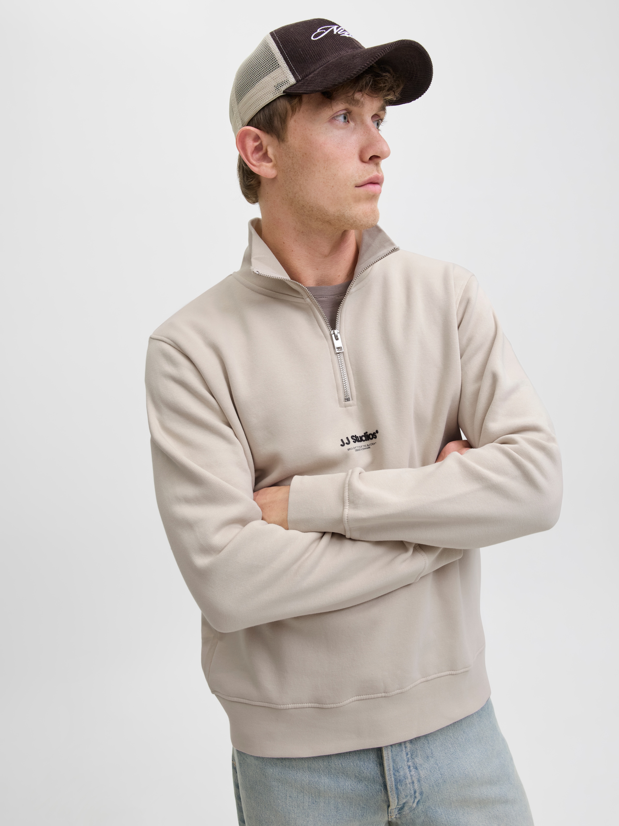 Jack & Jones Sweatshirt »JJESOHO SWEAT QUARTER ZIP HN NOOS«