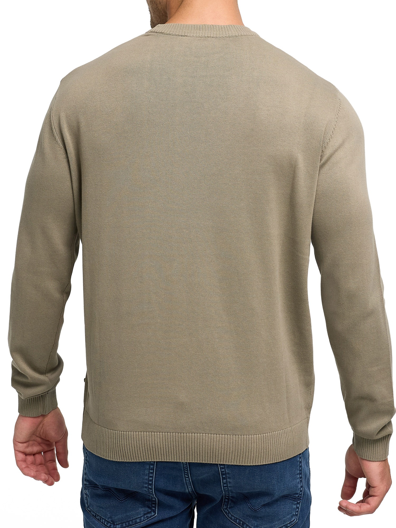 Indicode Rundhalspullover »INArkmill o-neck« Baumwolle, regular fit
