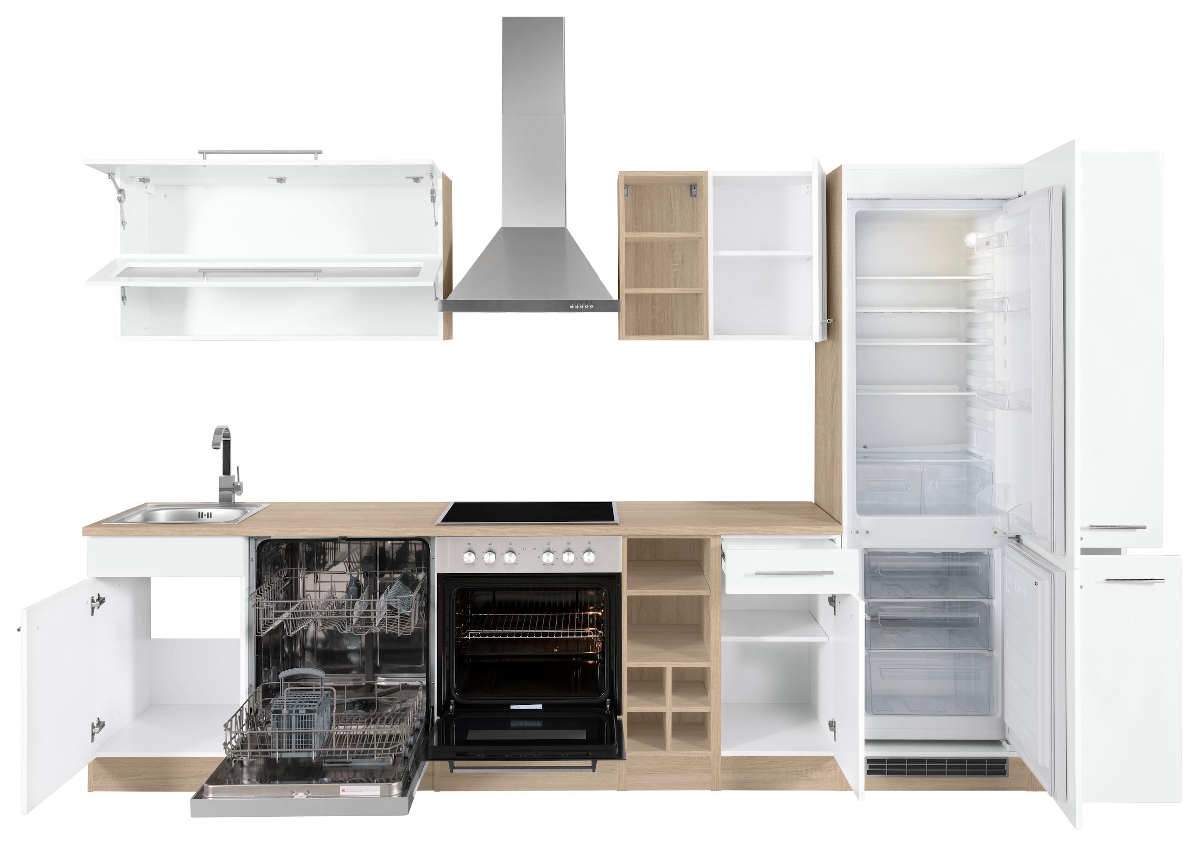 KOCHSTATION Küchenzeile »KS-Eton« ohne E-Geräte, Breite 330 cm