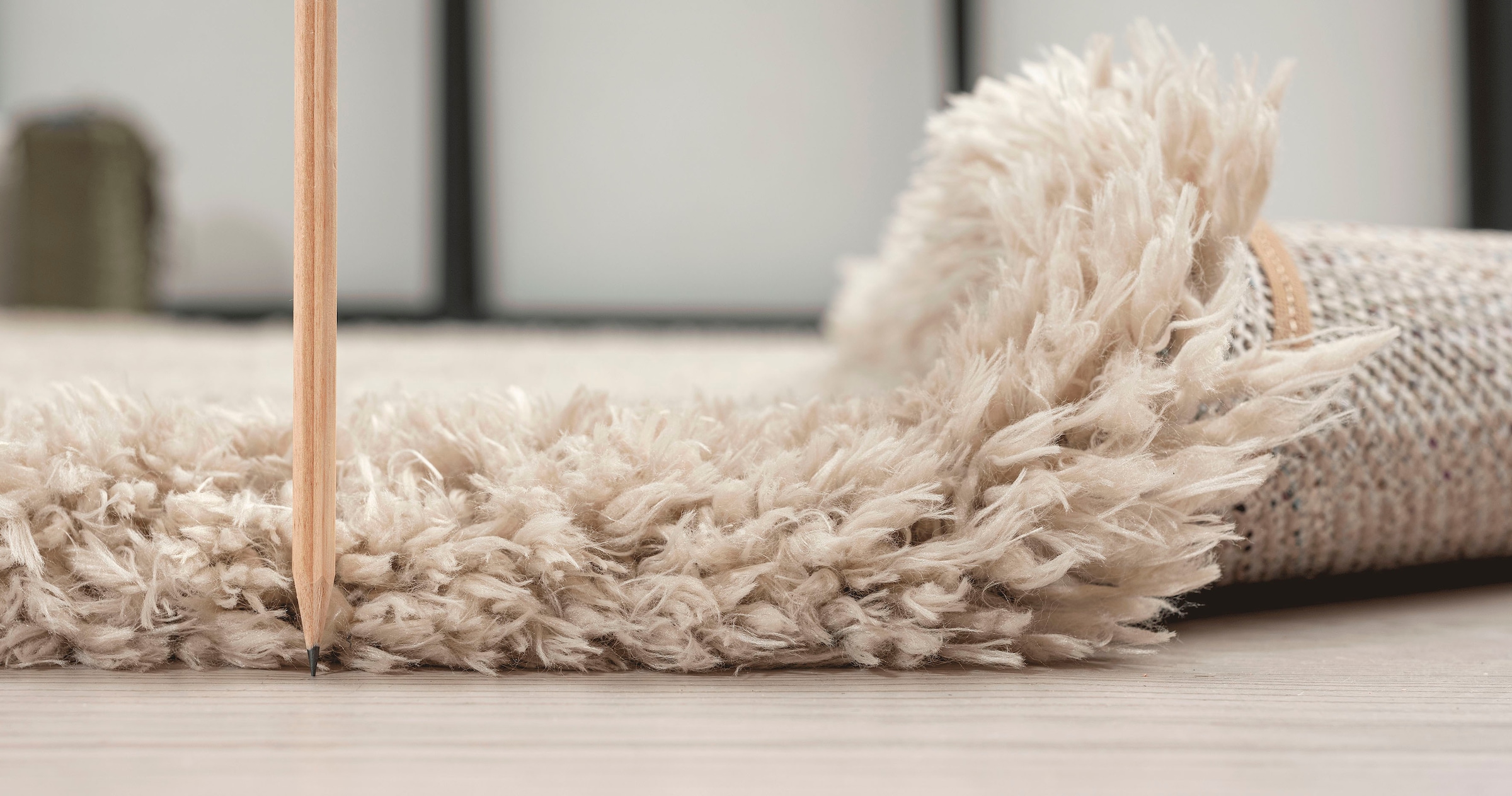 merinos Teppich »Recycle Floki 961« rund 50 mm Höhe Shaggy aus recyceltem Polyester, meliert, Wohnzimmer