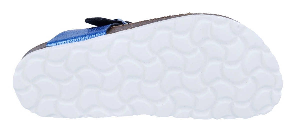 Richter Zehentrenner »Bio WMS: weit«, Pantolette mit Metallic Look, Größenschablone zum Download