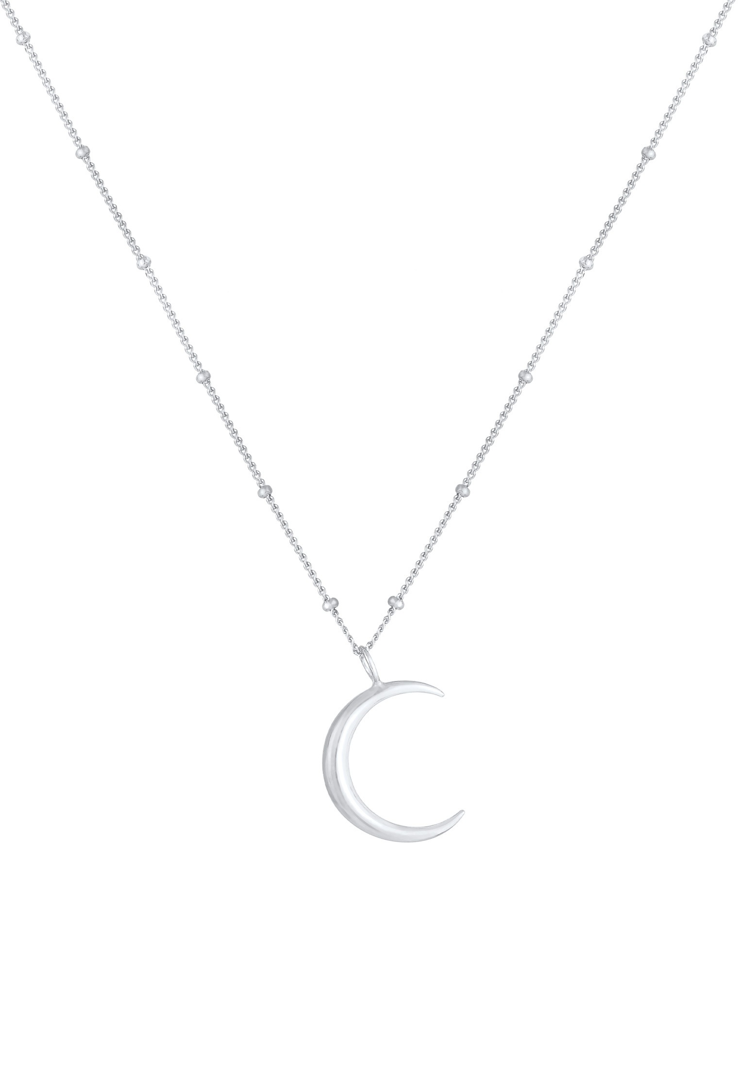 Elli Kette mit Anhänger »Halskette Halbmond Moon Sichel Astro 925 Silber«
