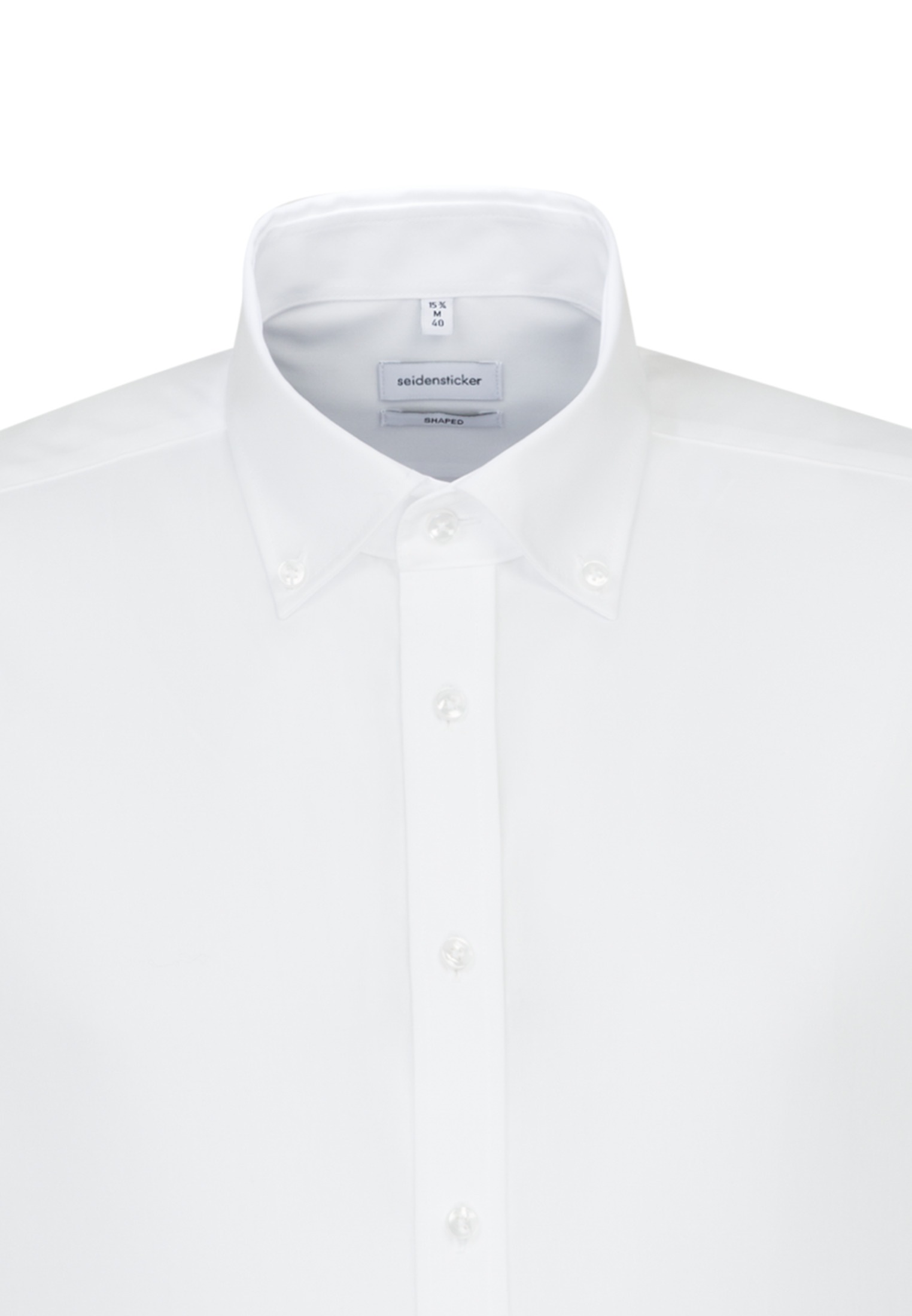 seidensticker Businesshemd »Shaped«, Shaped Kurzarm Button-Down-Kragen Uni