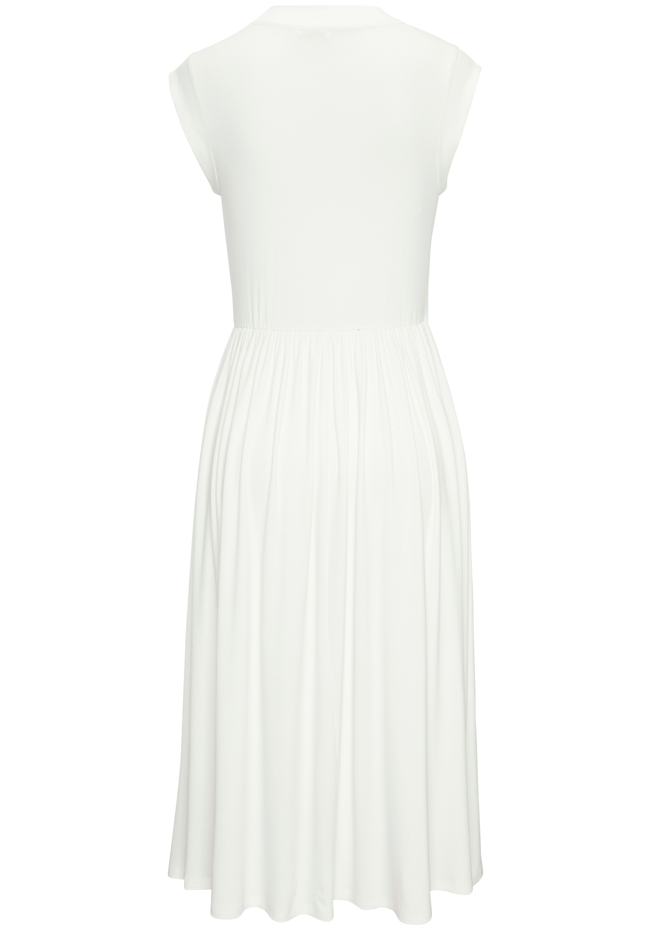 LASCANA Midikleid Seitennahttaschen mit schmalem Oberteil, weiches Jerseykleid, basic