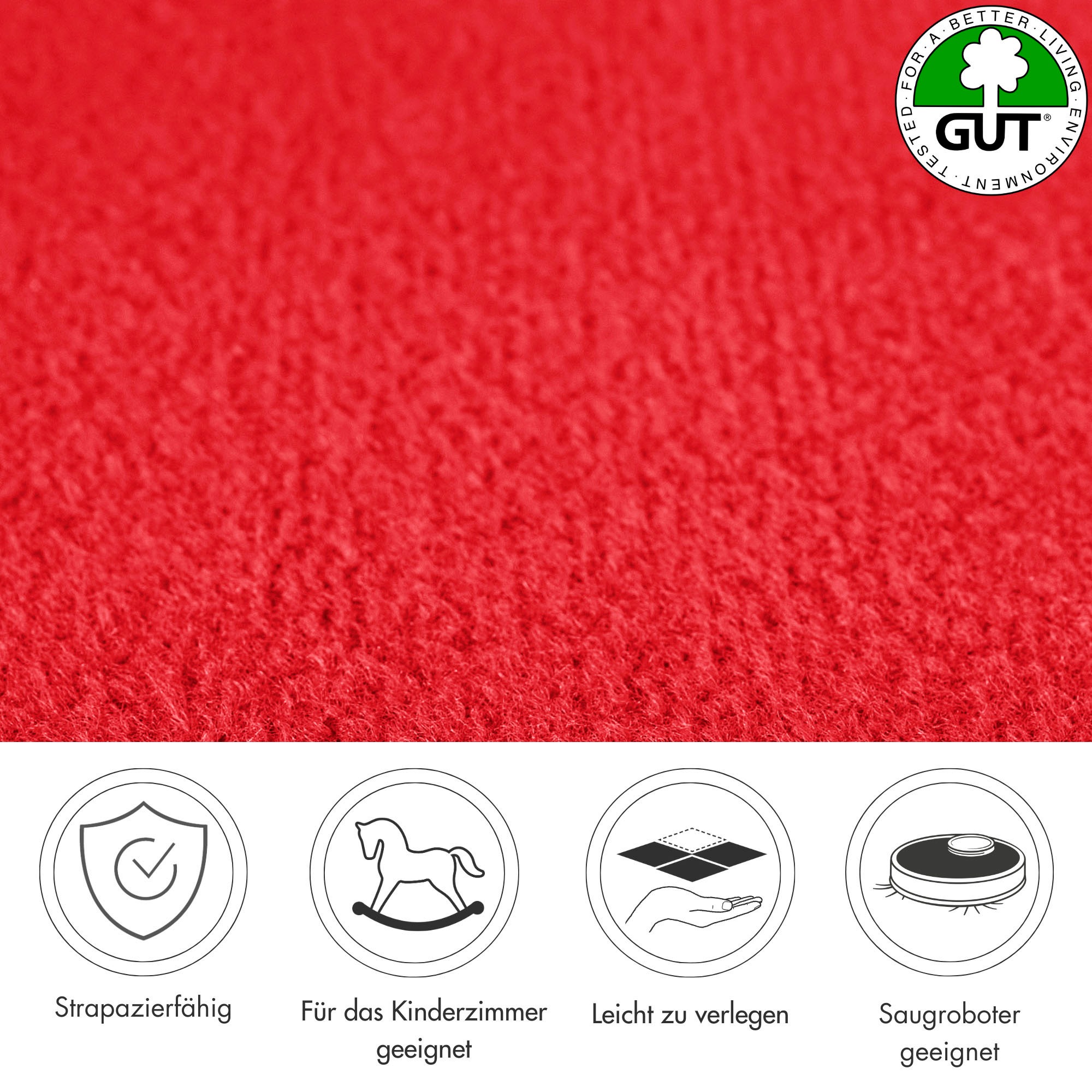 Andiamo Teppichboden »Sina, Velours, Made in Belgium«, rechteckig, 6 mm Höhe, Uni Farben, Breite 400 cm, strapazierfähig, pflegeleicht, Wohnzimmer