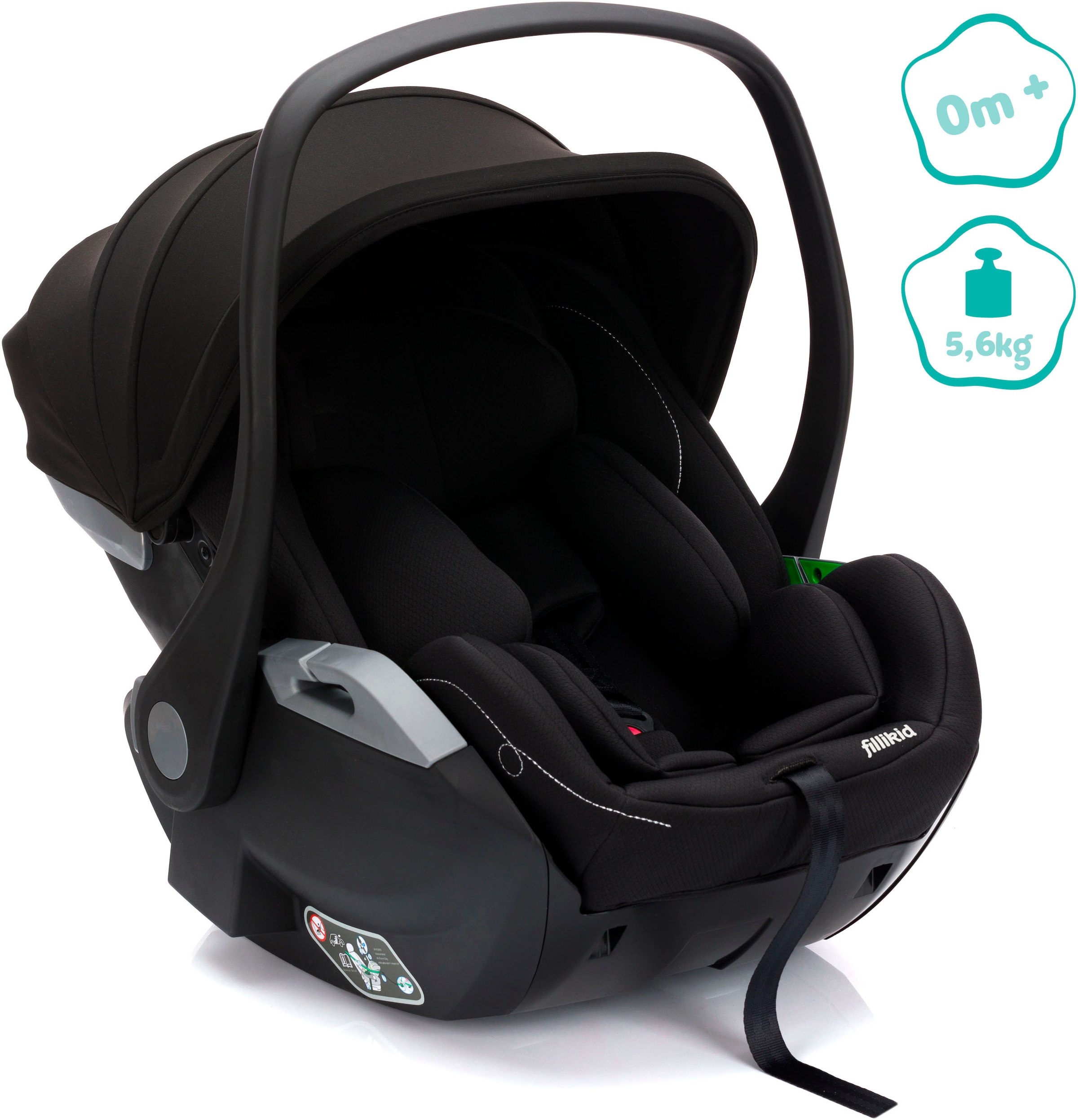 Fillikid Autokindersitz »NOA, inkl. Basisstation« Gr. 0, 360 °