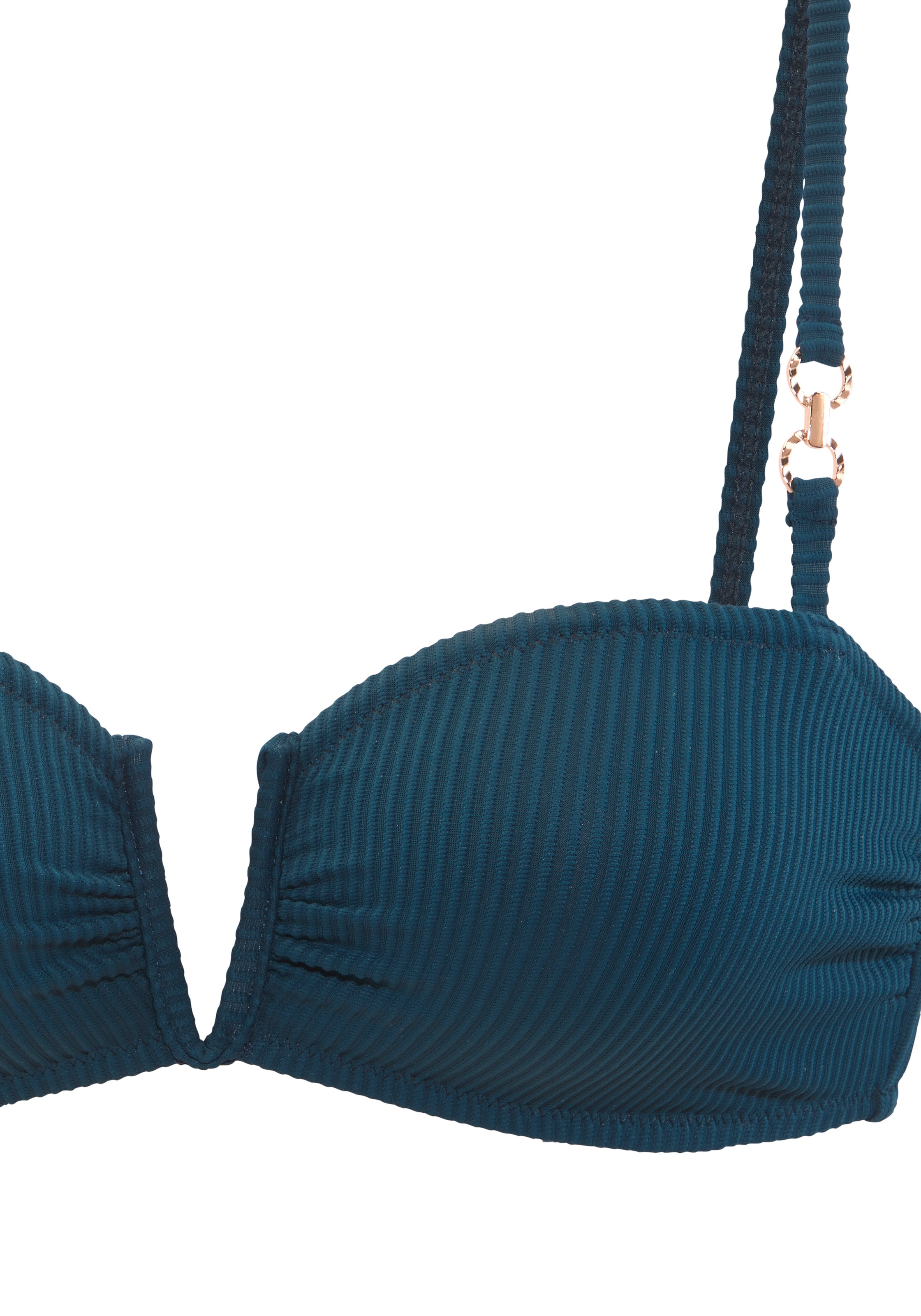 Buffalo Bandeau-Bikini, in moderner Rippstruktur