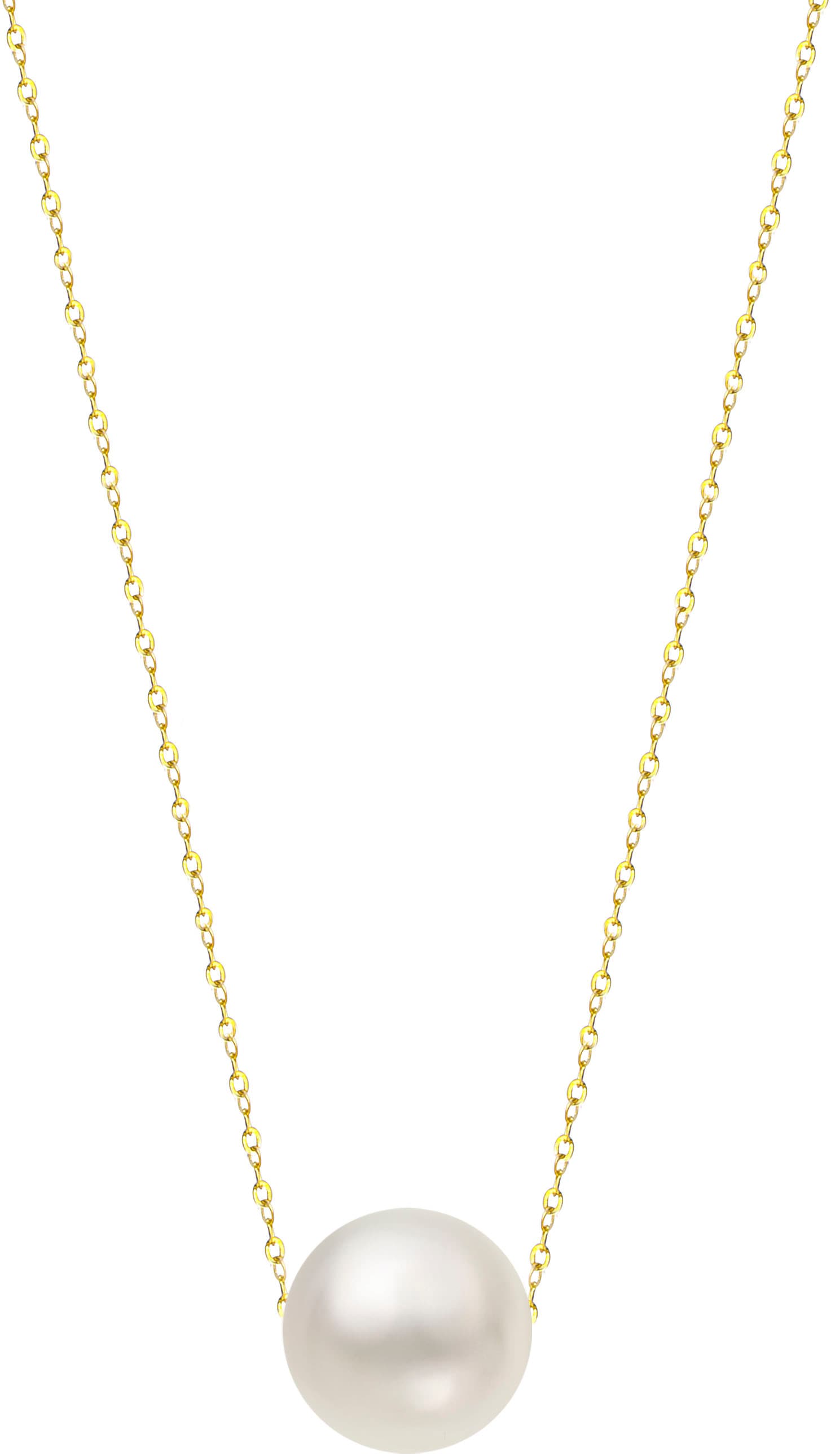 Firetti Kette mit Anhänger »Schmuck Geschenk Gold 375 Halsschmuck Halskette schwebende Perle«, mit Süßwasserzuchtperle