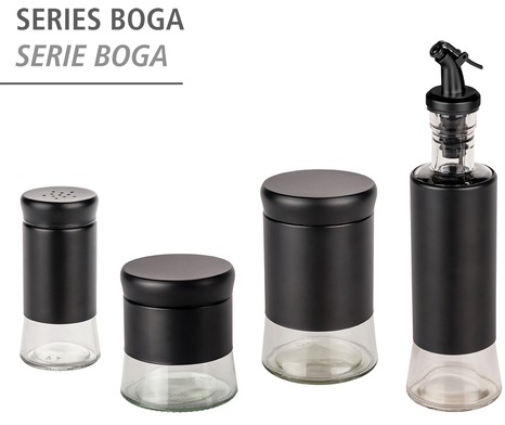 WENKO Vorratsdose »Boga«, (Set, 2 tlg.), Glas kombiniert mit Edelstahl