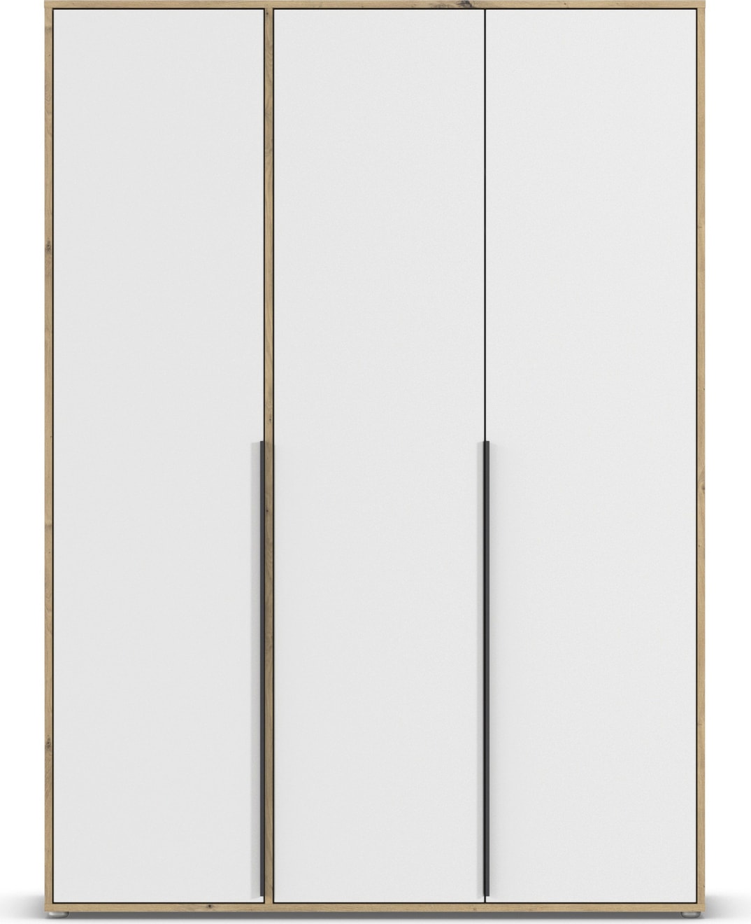 rauch Drehtürenschrank »Kleiderschrank Schrank Garderobe Wäscheschrank NAGATA viel Stauraum«, (in 3 verschiedenen Ausstattungen BASIC/CLASSIC/PREMIUM), mit modernen Stangengriffen in Graumetallic TOPSELLER MADE IN GERMANY