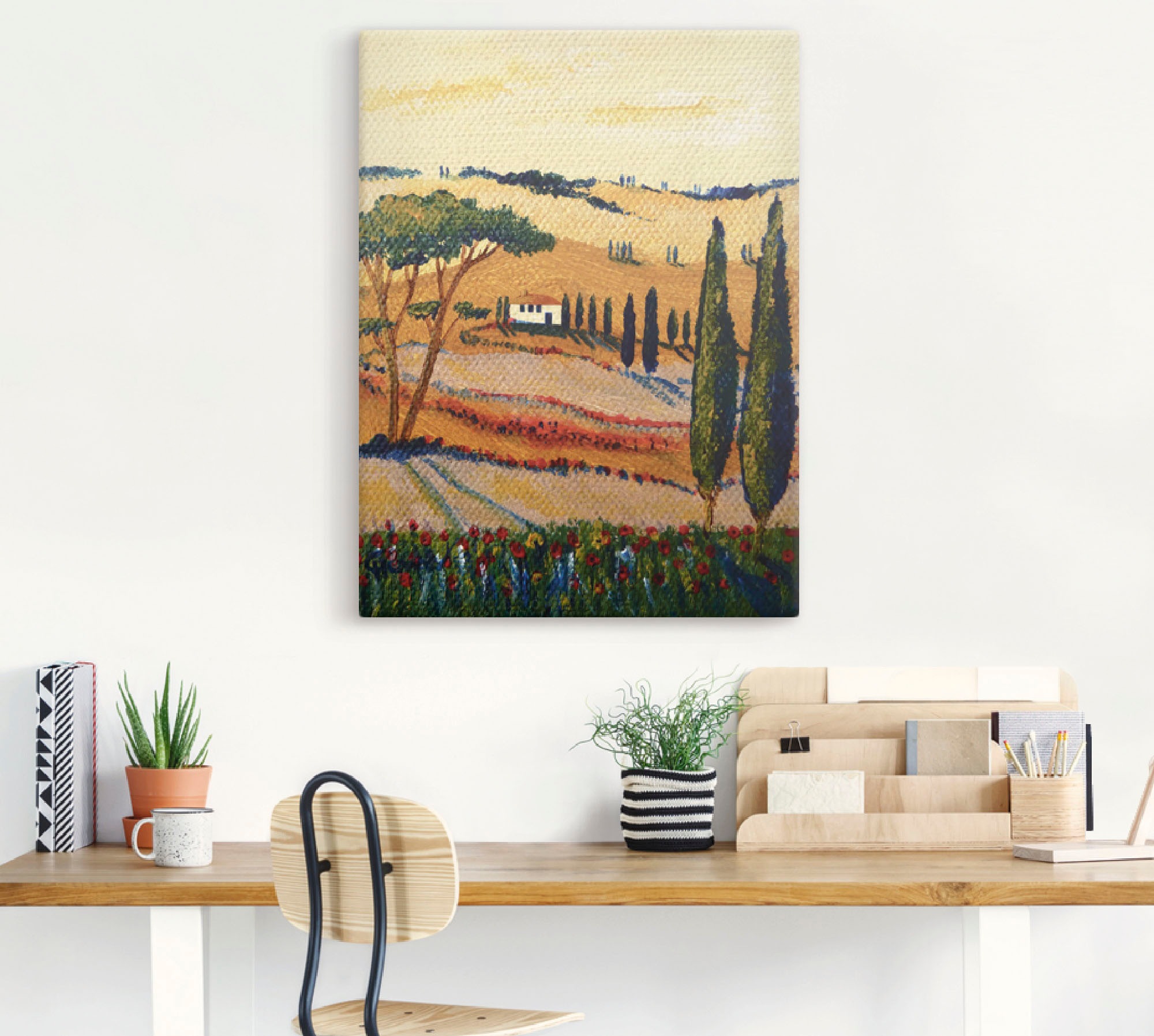 Artland Leinwandbild »Mein Traum von der Toskana« Europa 1 Stk. tlg. auf Holzrahmen gespannt