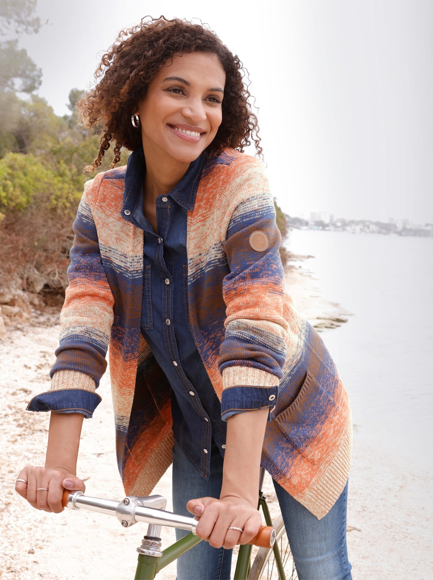 Casual Looks Longstrickjacke