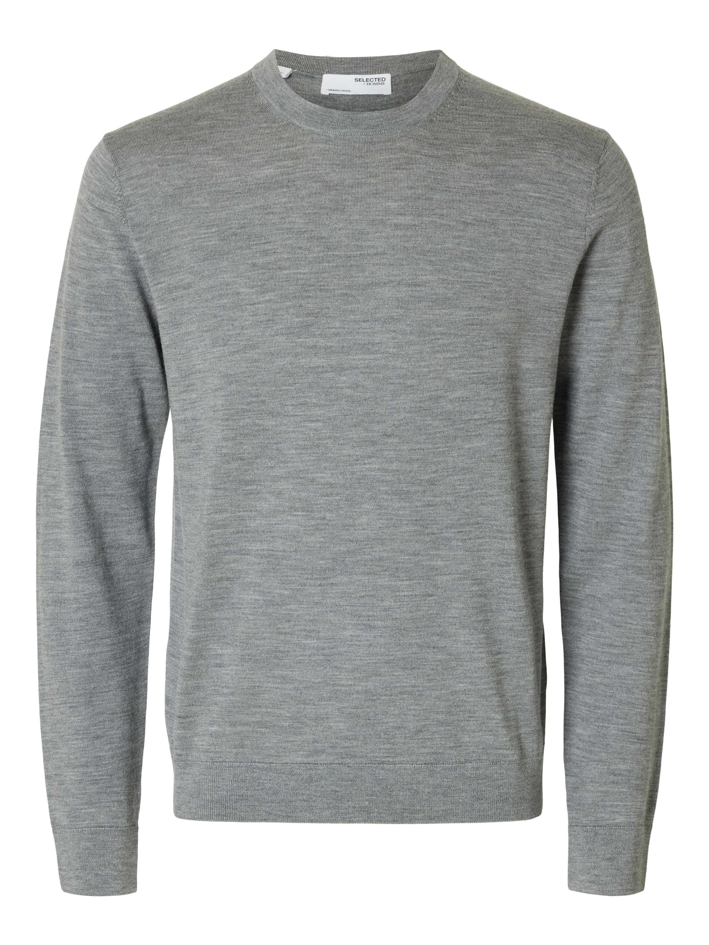 SELECTED Rundhalspullover »SLHTRAY LS KNIT MERINO CREW NECK NOOS« Wolle, regular fit