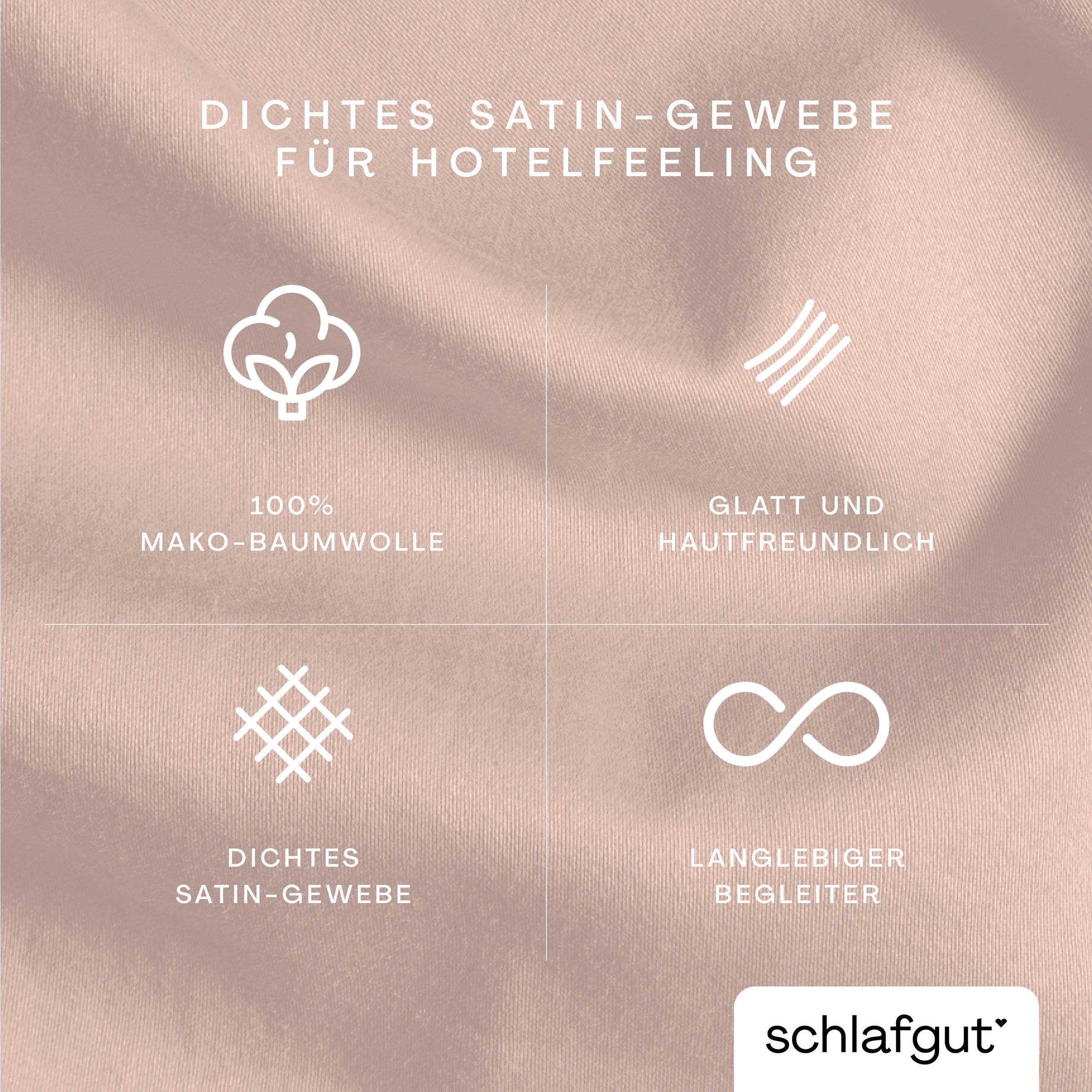 Schlafgut Kissenbezug »Woven Satin aus Mako-Baumwolle, langlebig, pflegeleicht, dicht gewebt«, (1 St.), Kissenhülle mit Reißverschluss, passender Bettbezug erhältlich