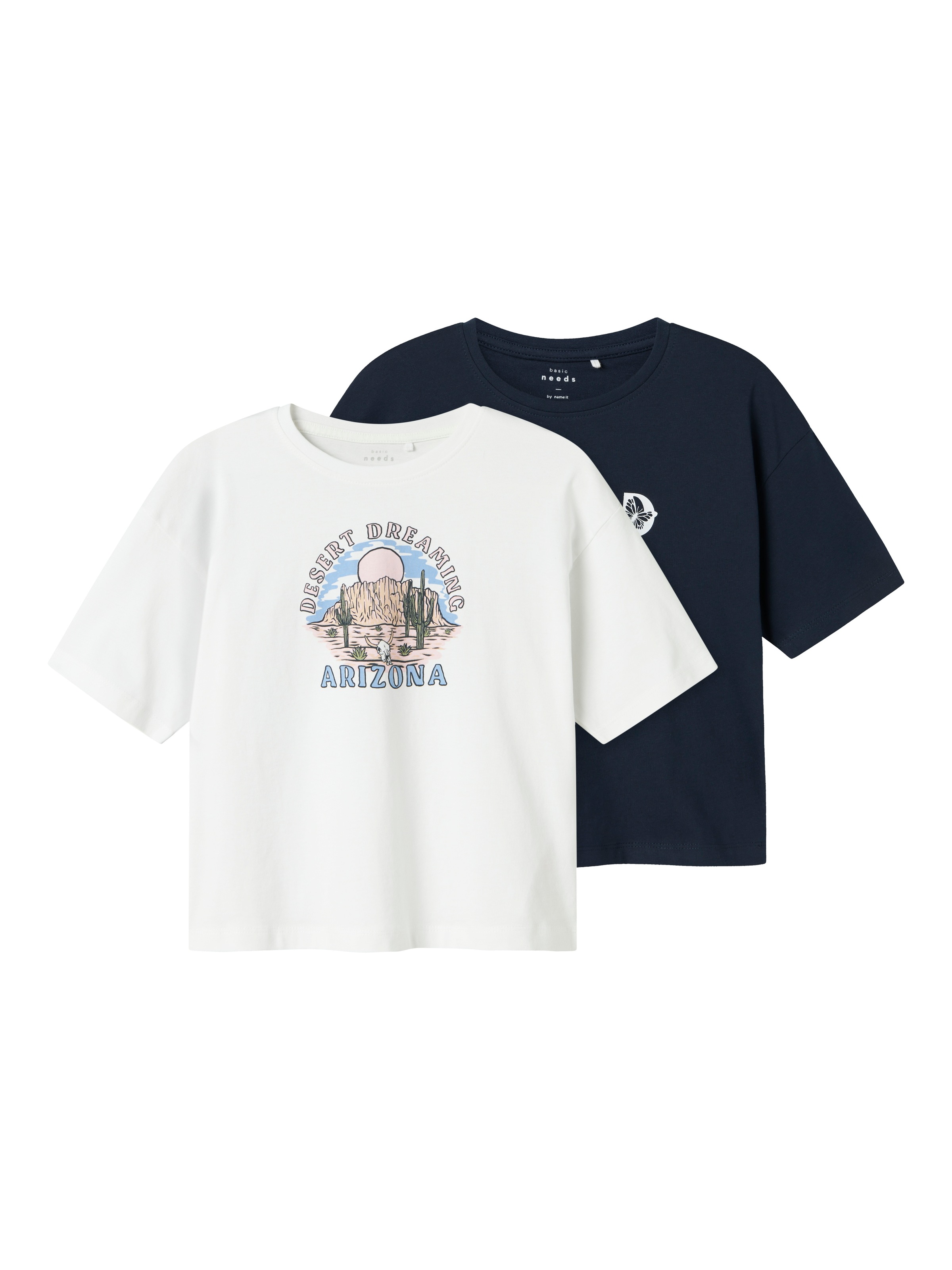 Name It Kurzarmshirt »NKFVEEN 2P SS RLX TOP«, (Packung, 2 tlg.)