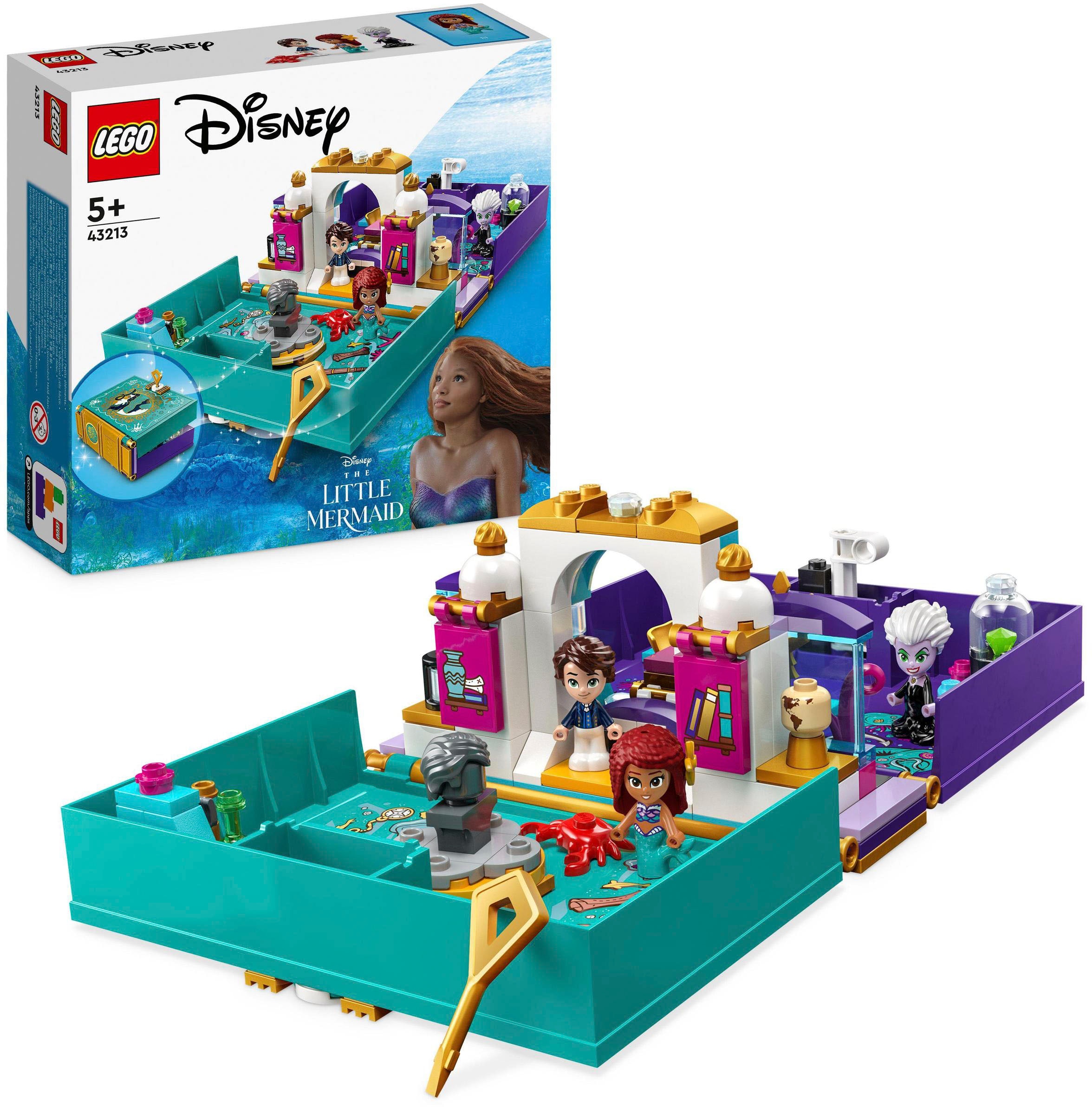 LEGO® Konstruktionsspielsteine »Die kleine Meerjungfrau – Märchenbuch (43213), LEGO® Disney Princess«, (134 St.)