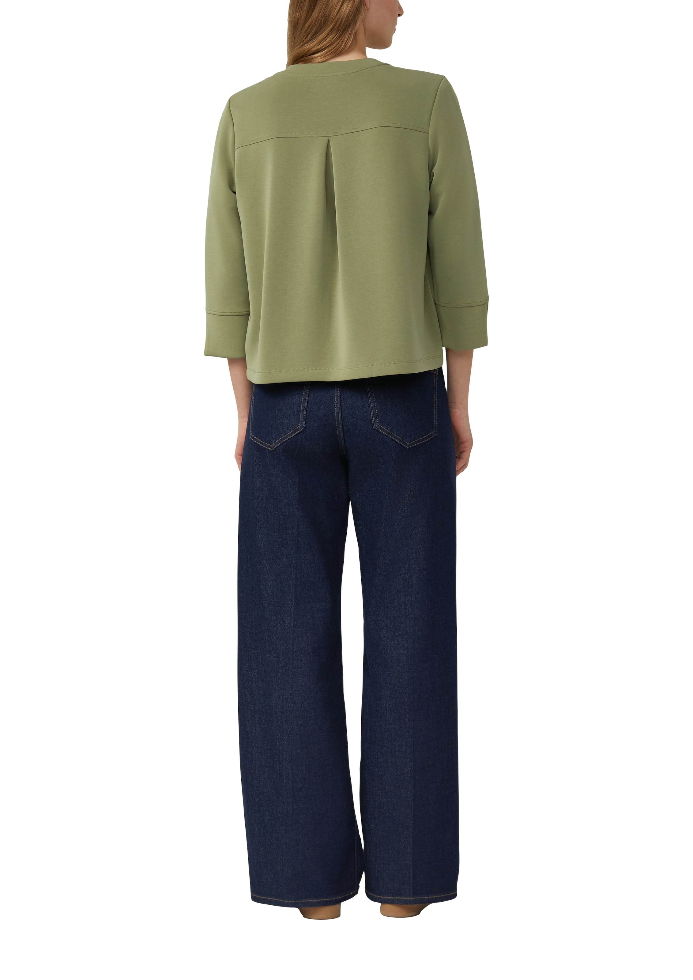 s.Oliver Sweatjacke Kurze Sweatjacke ohne Verschluss