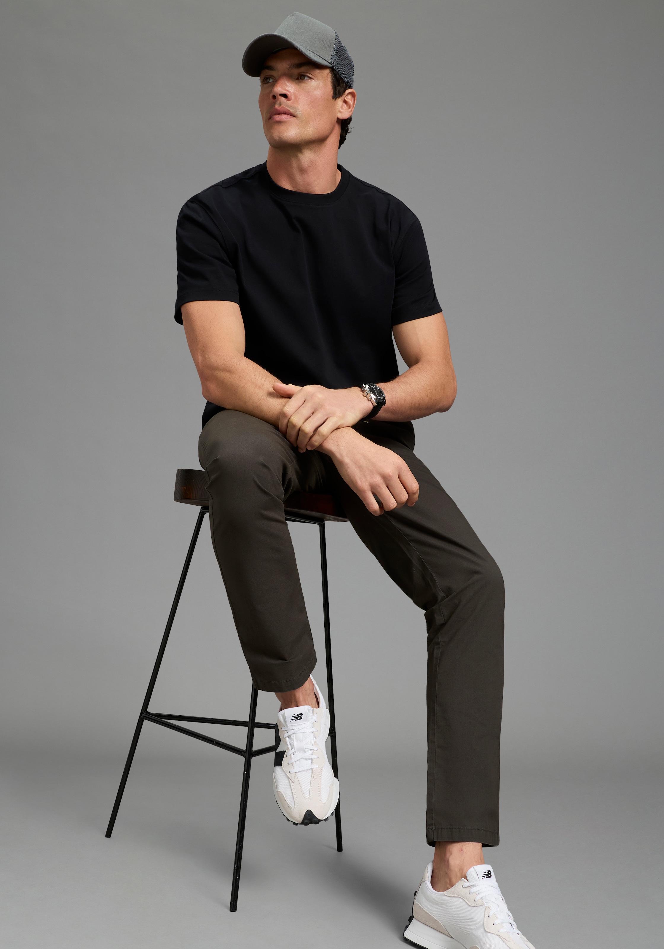 Bruno Banani Schlupfhose  aus Alpaka und Elasthan, gerades Bein