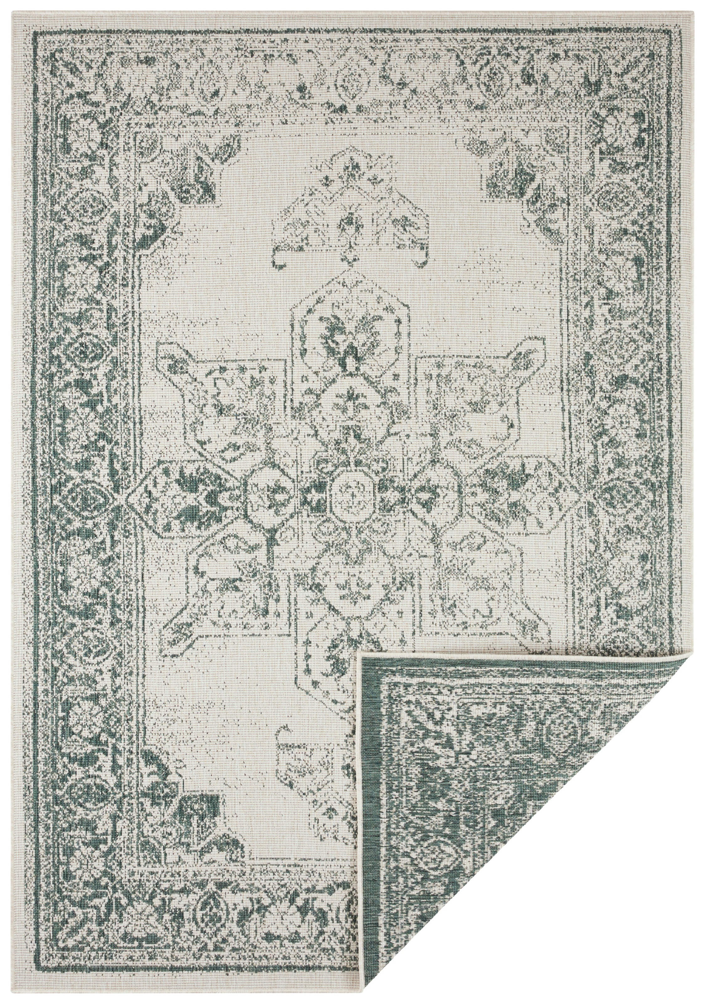 NORTHRUGS Teppich »Borbon Wendeteppich«, rechteckig, 5 mm Höhe, In-& Outdoor, Wetterfest, Balkon, Garten, Wohnzimmer, Wasserfest