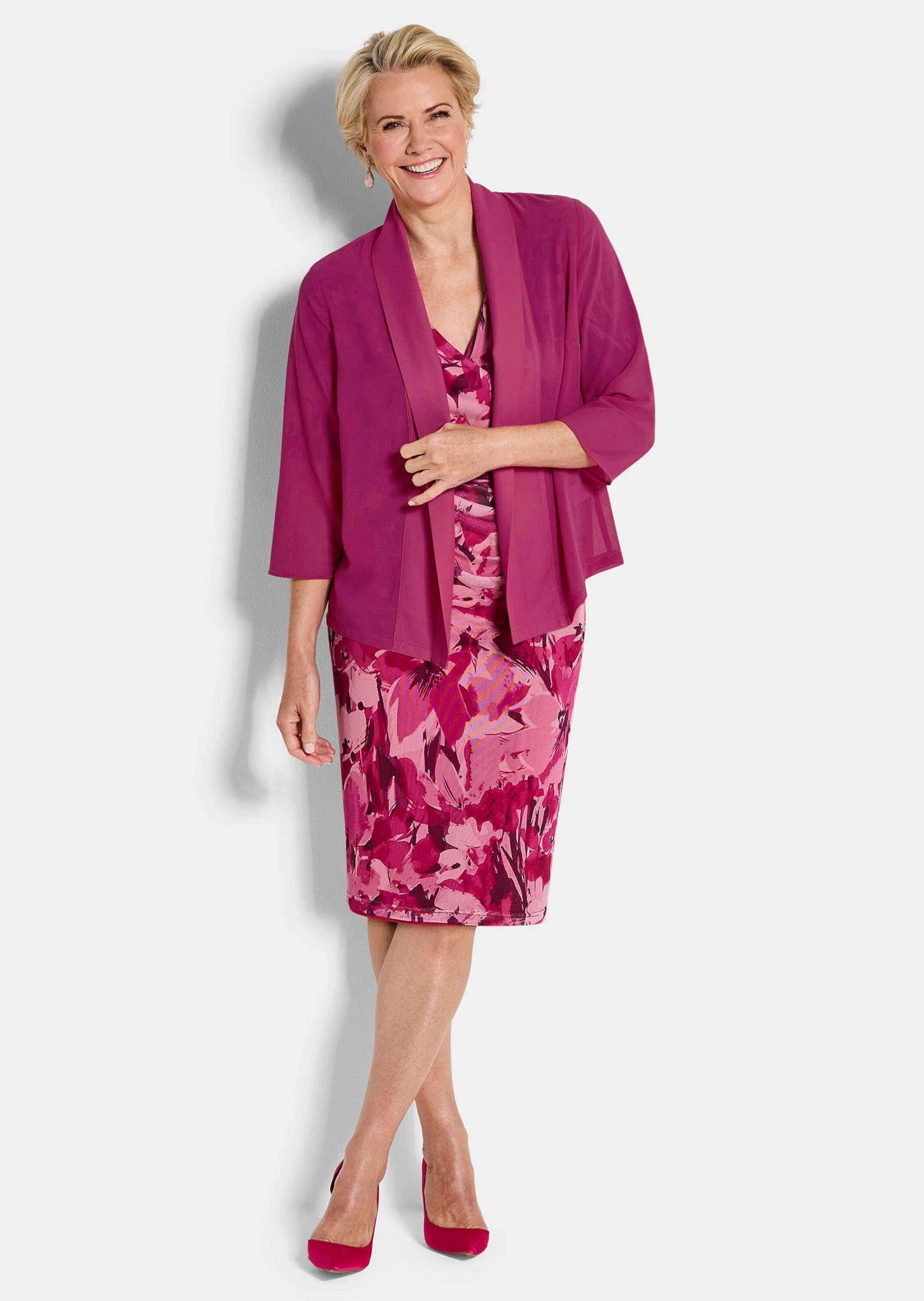 GOLDNER Jackenblazer »Blaue leichte Jacke mit Schalkragen, Halbarm« Perfekt für Kleider