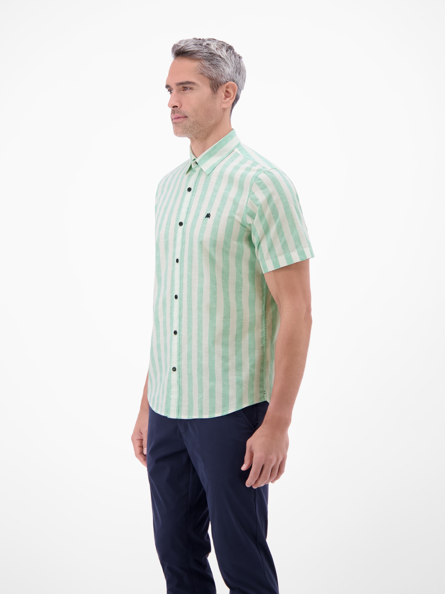 LERROS Kurzarmhemd »Gestreiftes Kurzarmhemd aus Baumwollmix«