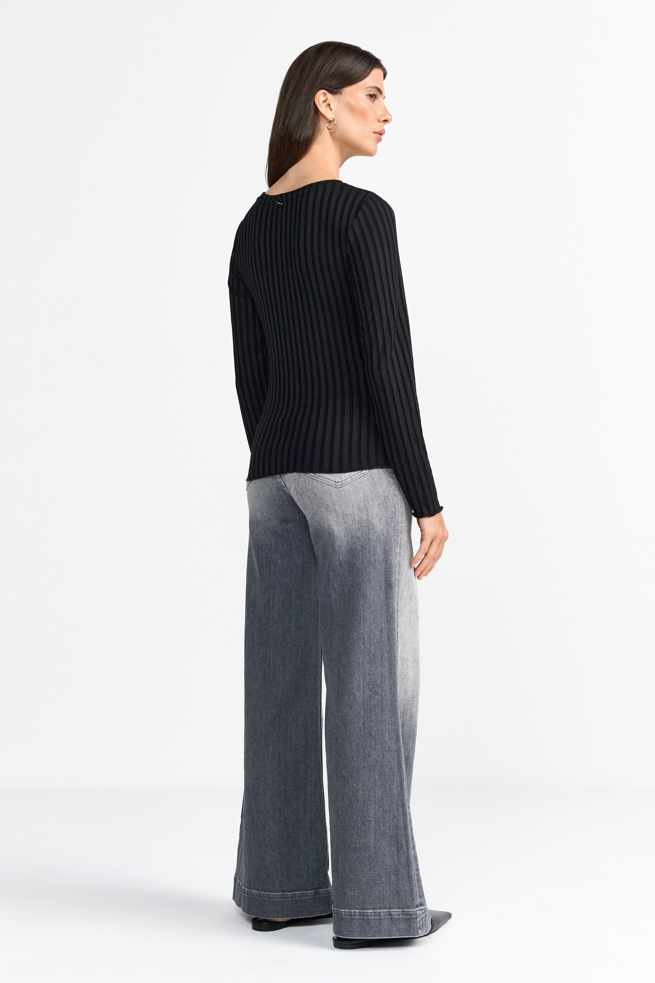 RICHROYAL Longsleeve, perfekt zum drunterziehen, mit Rollkante am Ausschnitt