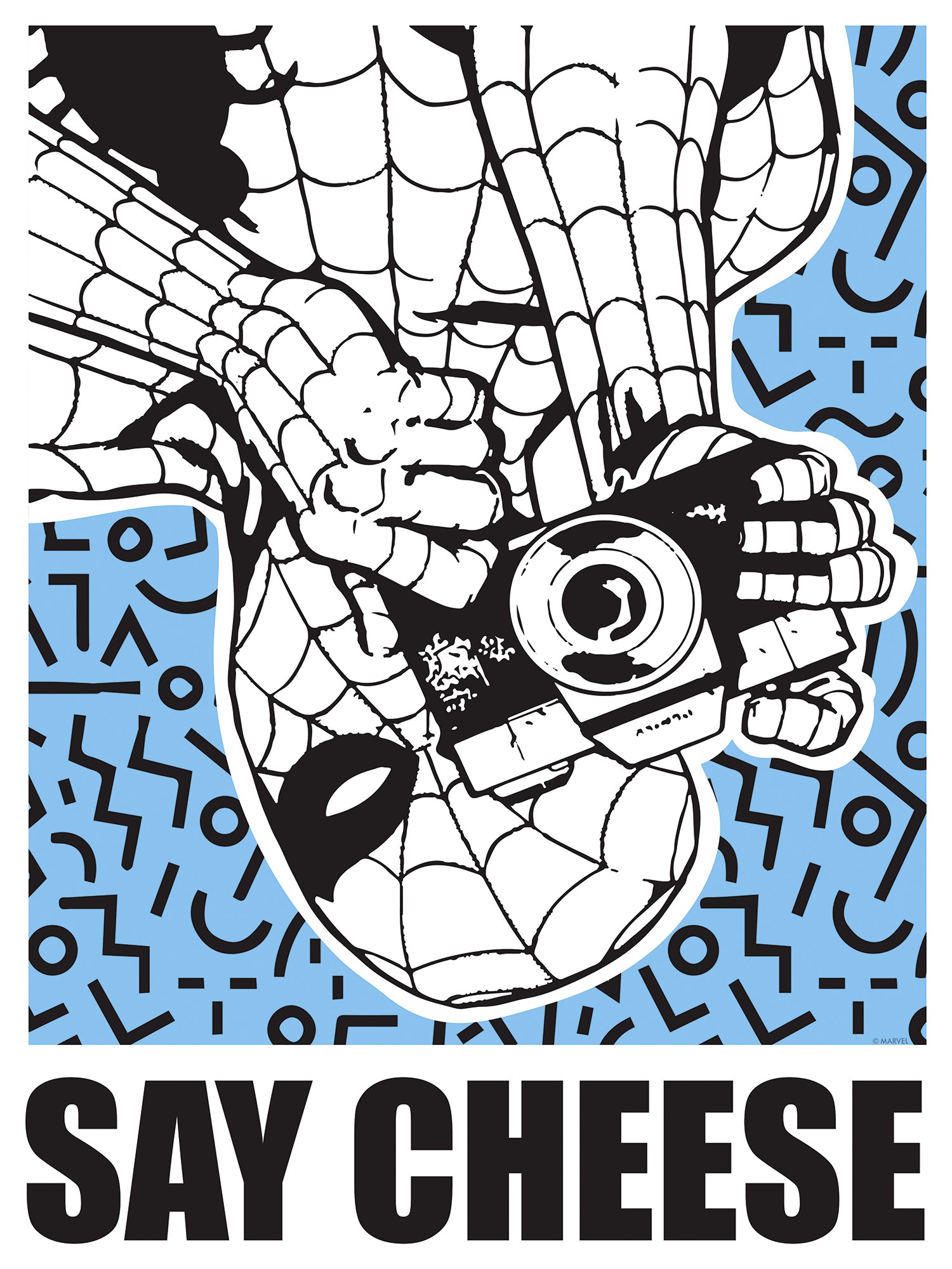 Komar Wandbild »Marvel Spider-Man Say Cheese Blue«, Disney, (Set, 1 St.), 30 x 40 cm (Breite x Höhe) - Kinderzimmer, Dekoration