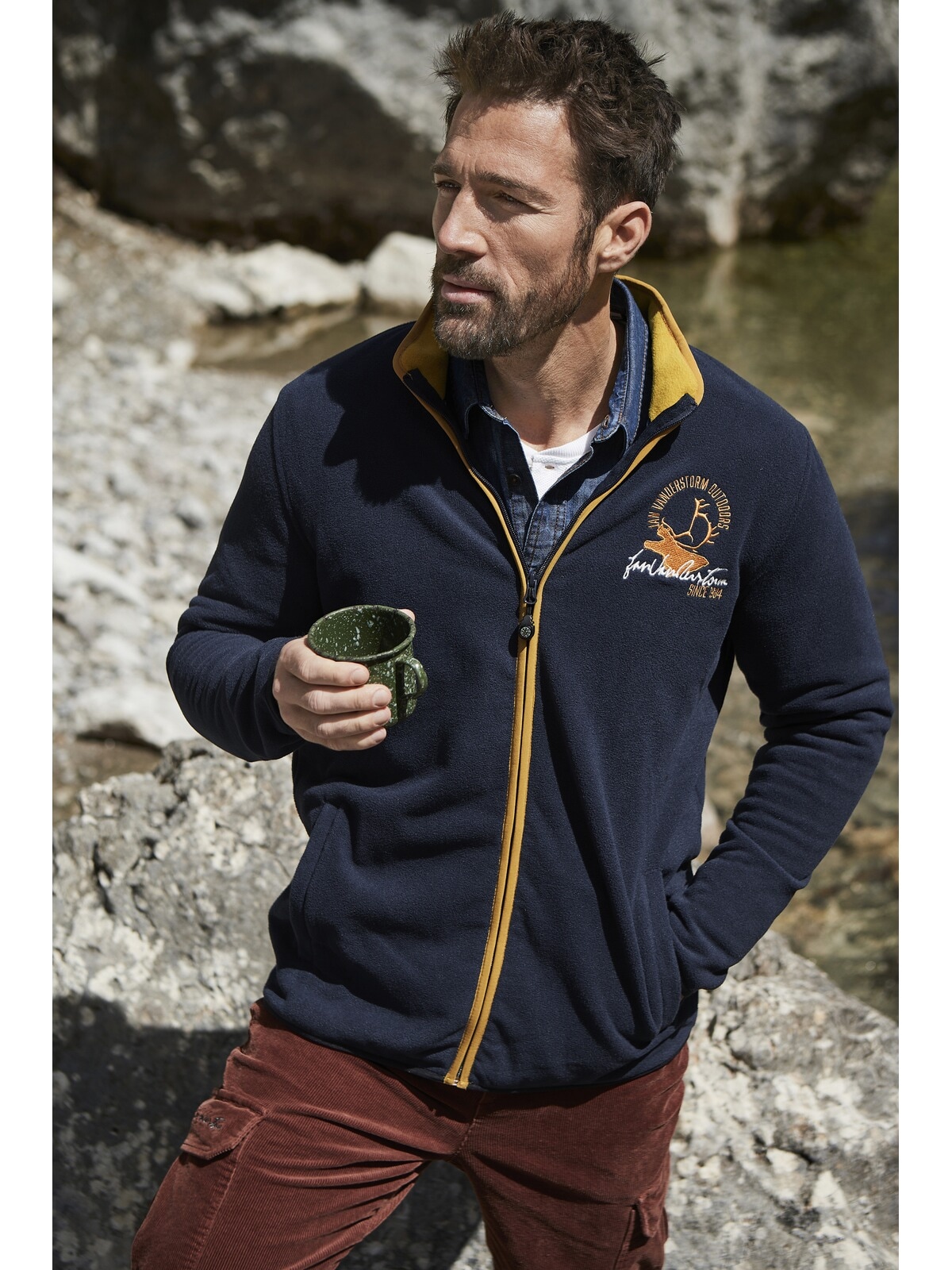 Jan Vanderstorm Sweatjacke »Fleecejacke HALLVAR«