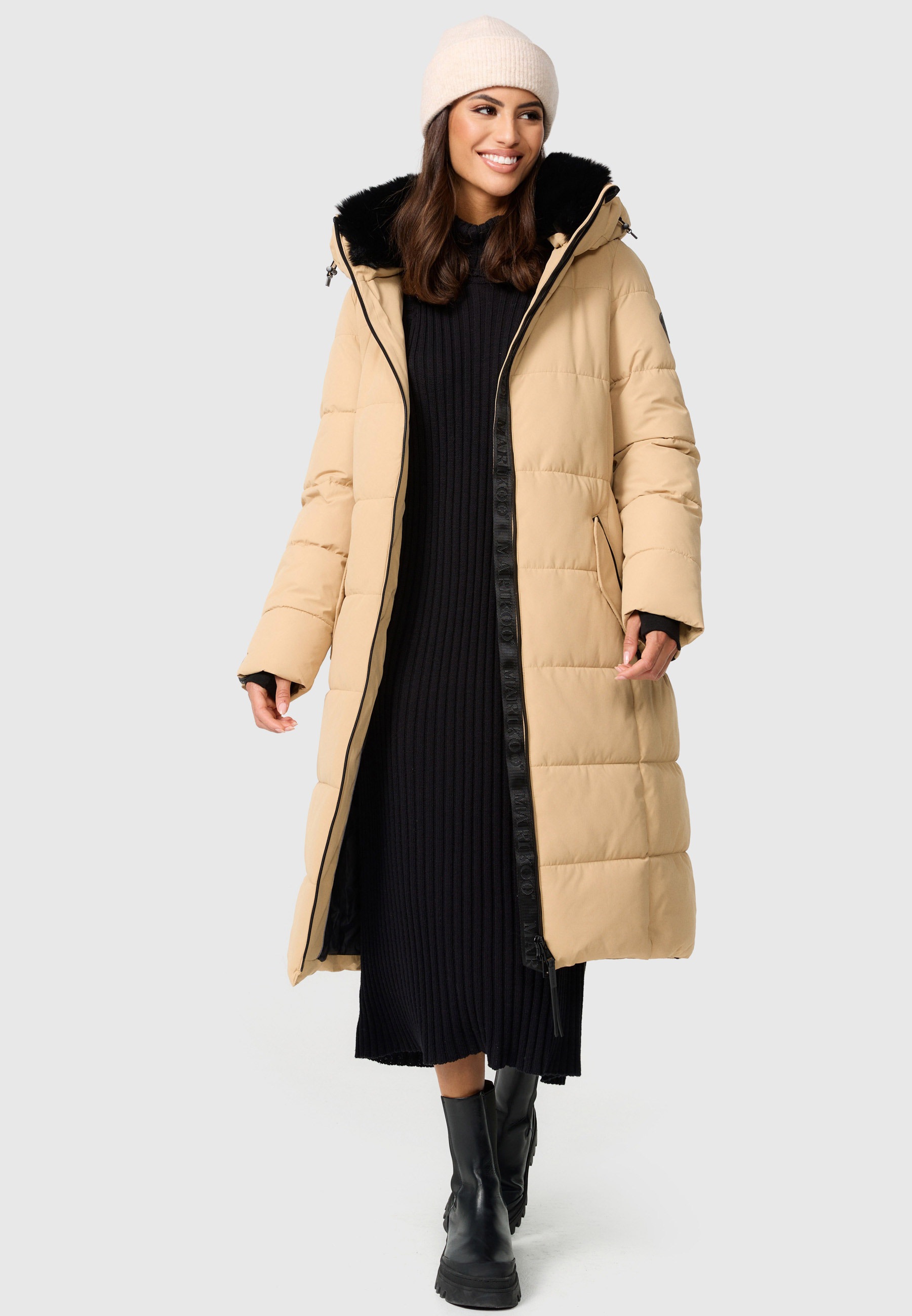 Marikoo Steppjacke »Marikoo Zuraraa lange Damen Winter Steppjacke B989«