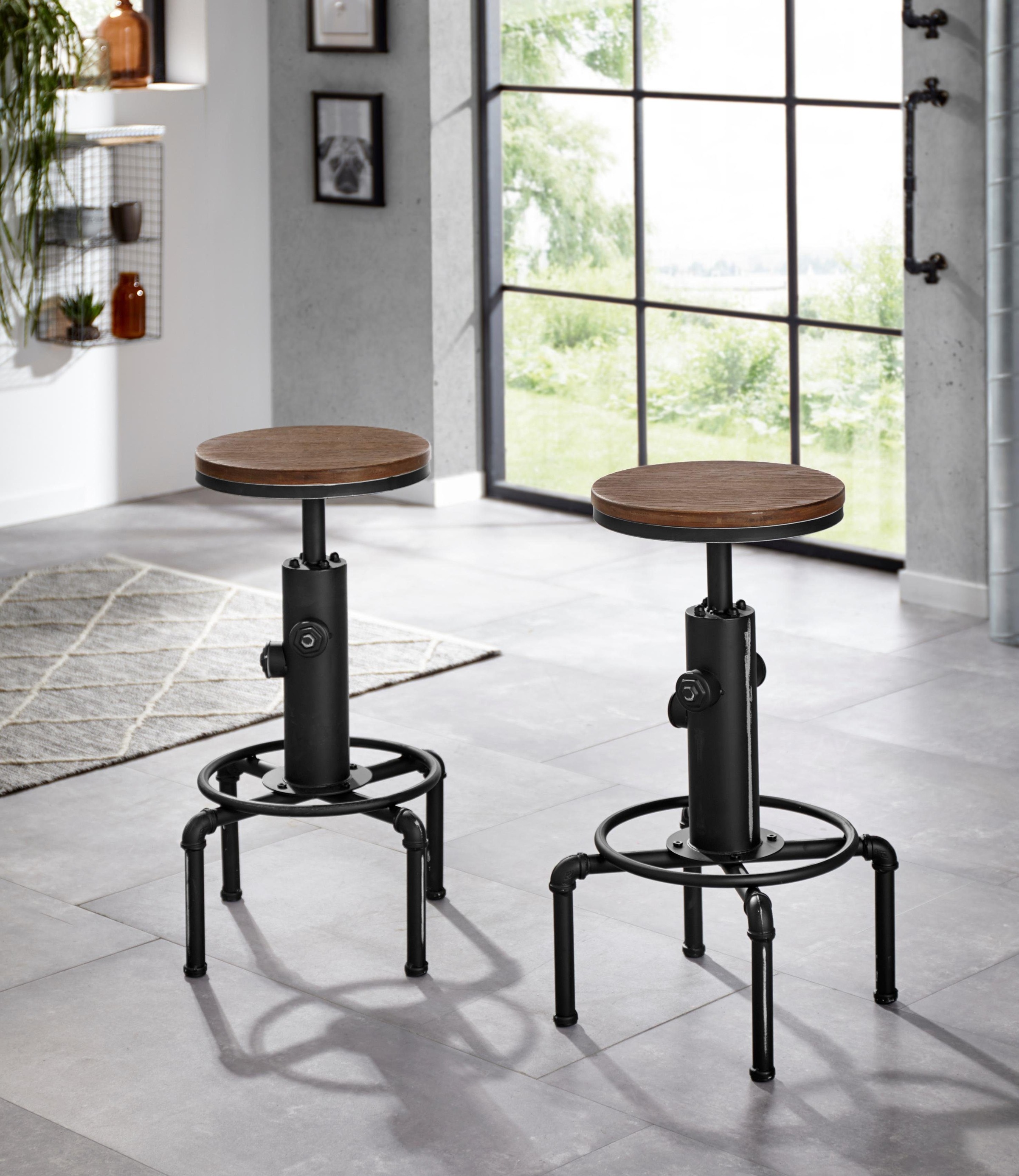 Homexperts Barhocker »Solid«, Industrial Design mit used Look